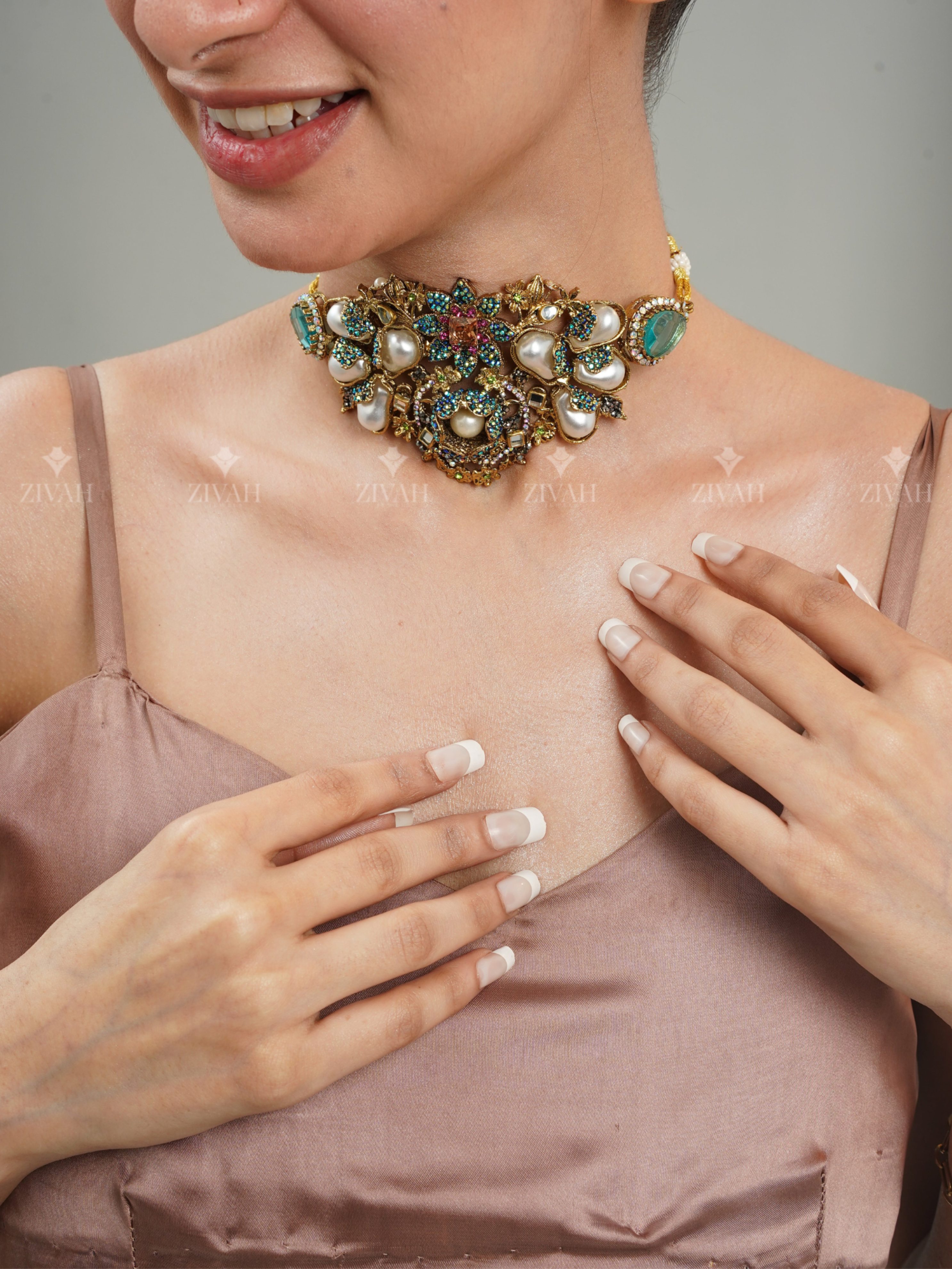 Designer Turkish Double Choker Set