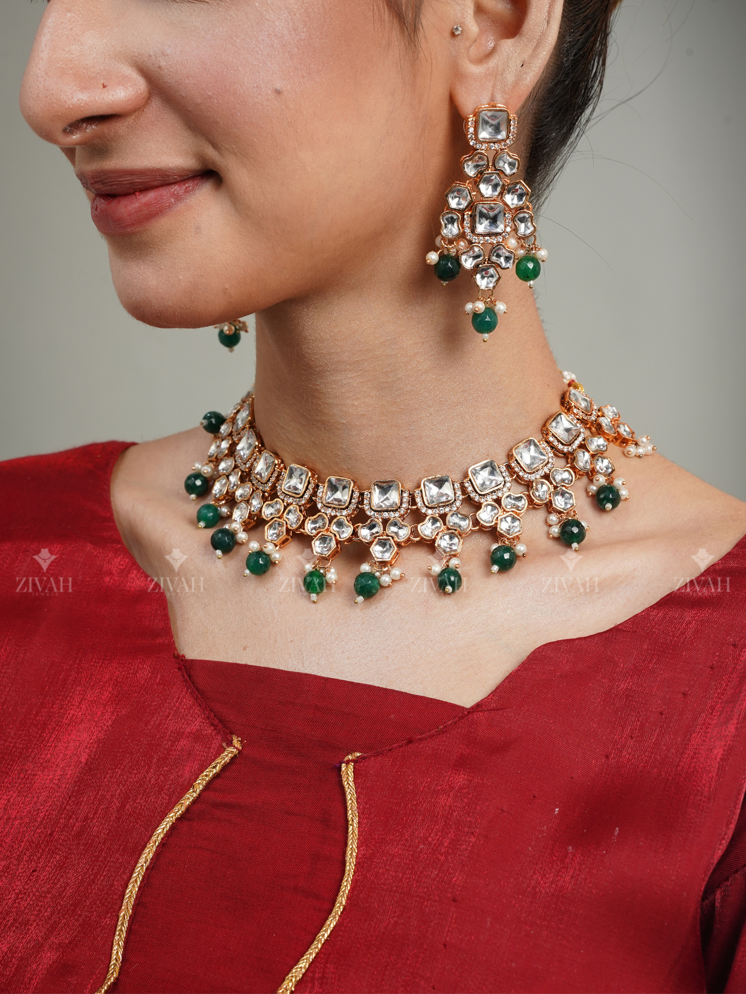 Handmade Designer Kundan Necklace Set