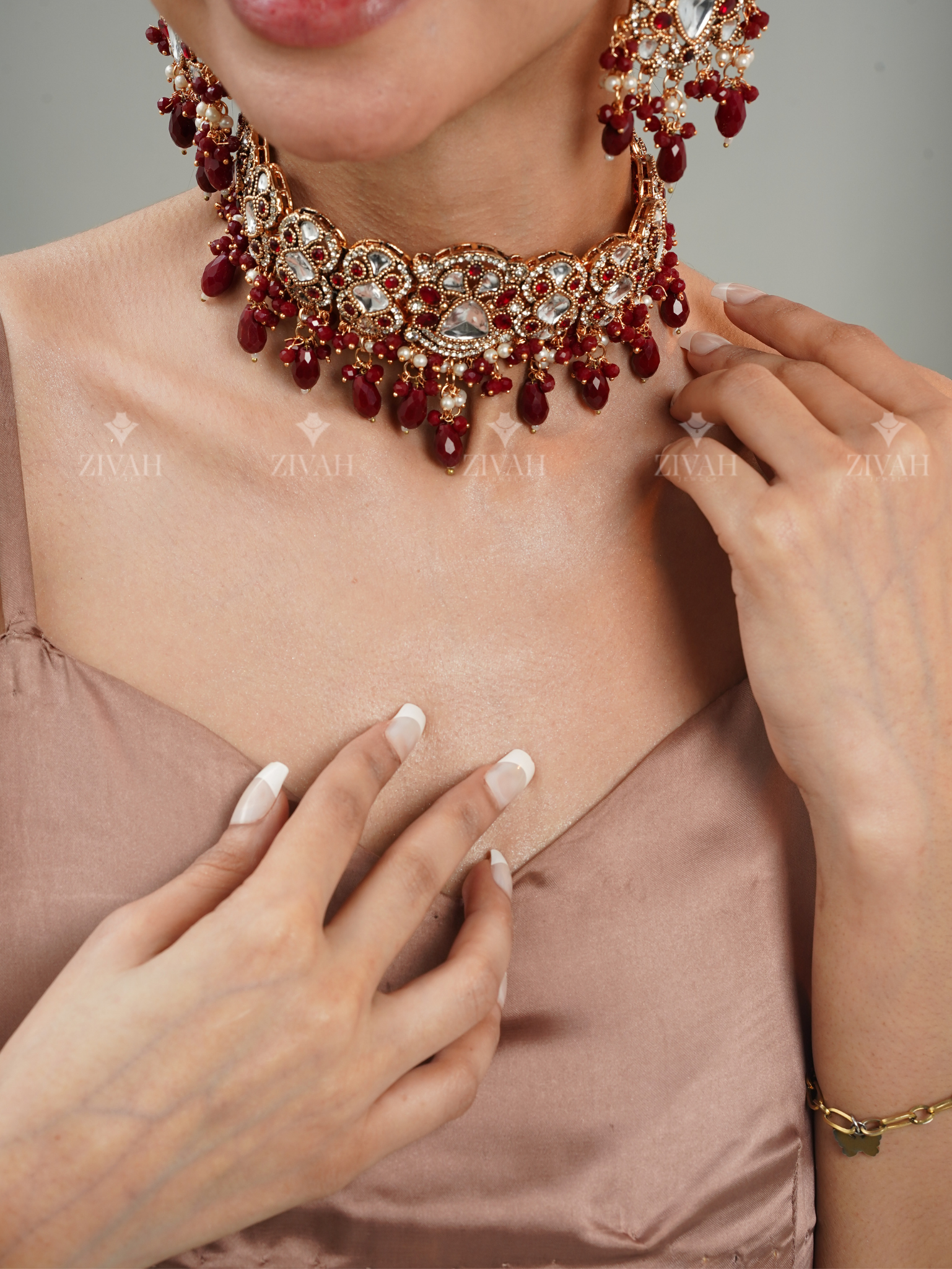 Designer Rajwadi Kundan Choker Set