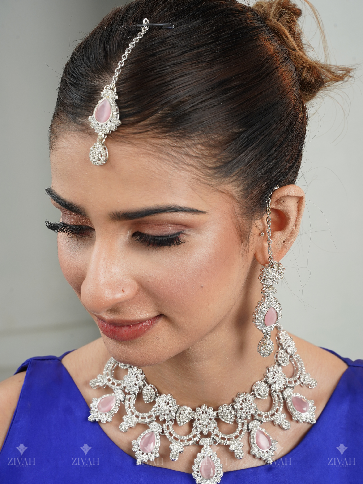 Designer Royal Zircon Necklace Set