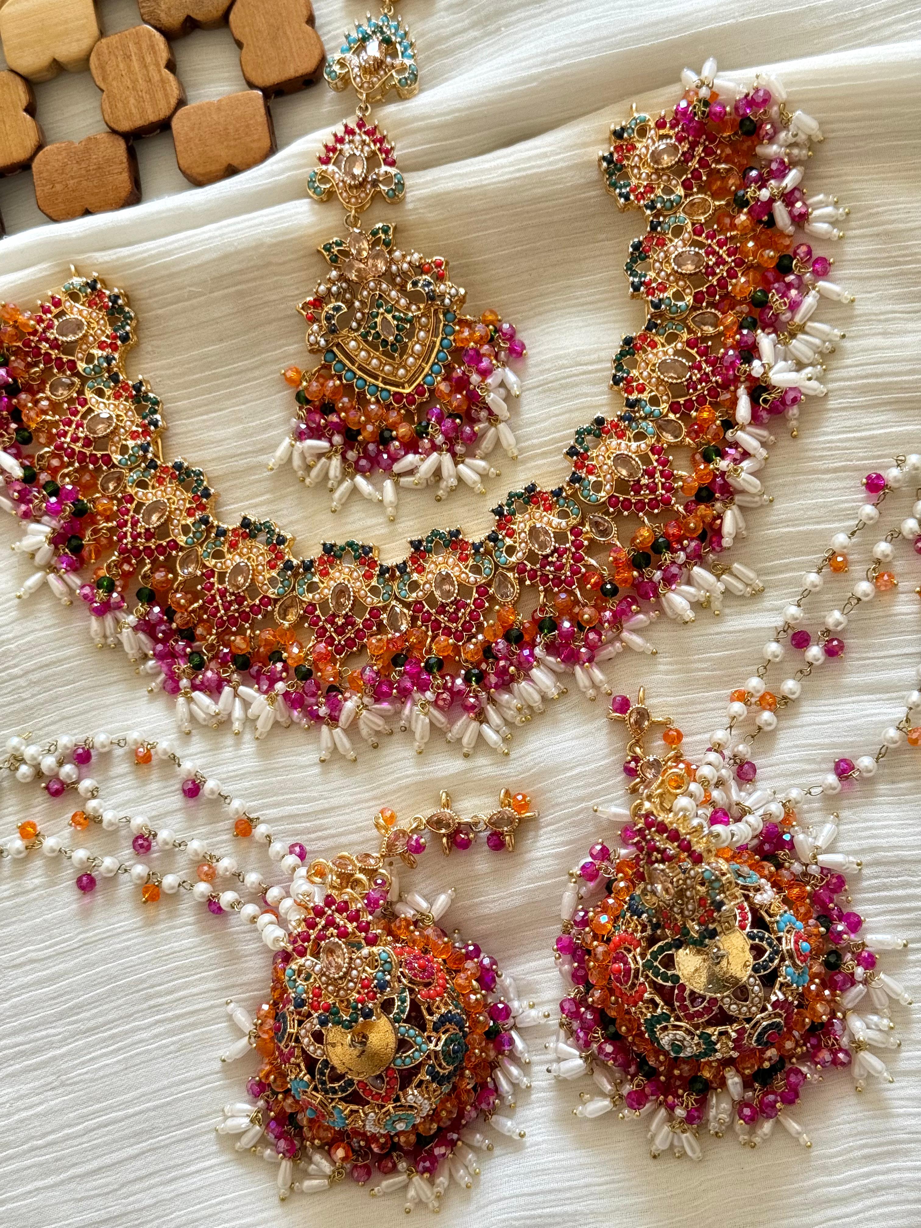 Nauratan Bridal Sets With Sahara Jhumka