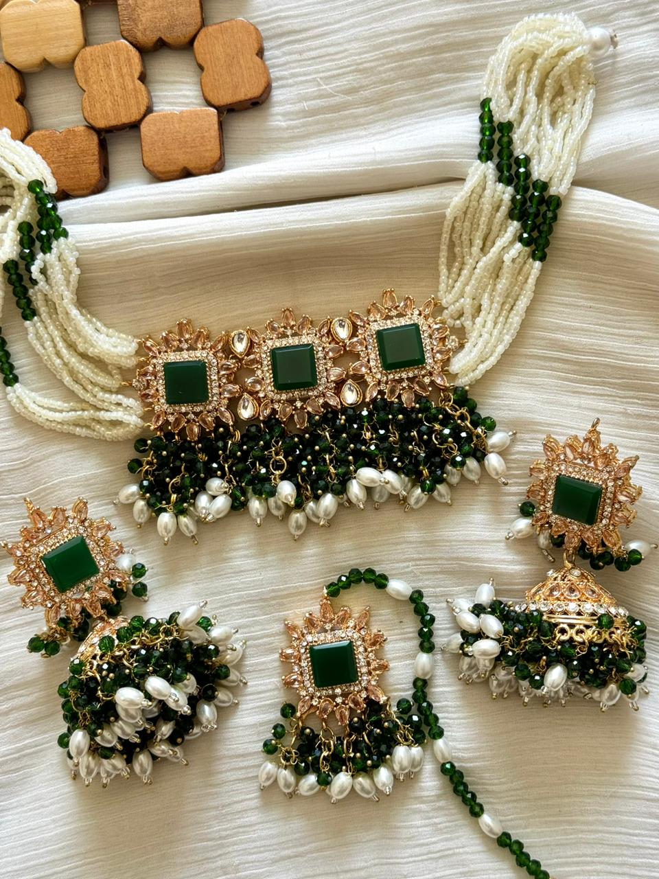 Designer Doublet Zircon Choker Sets