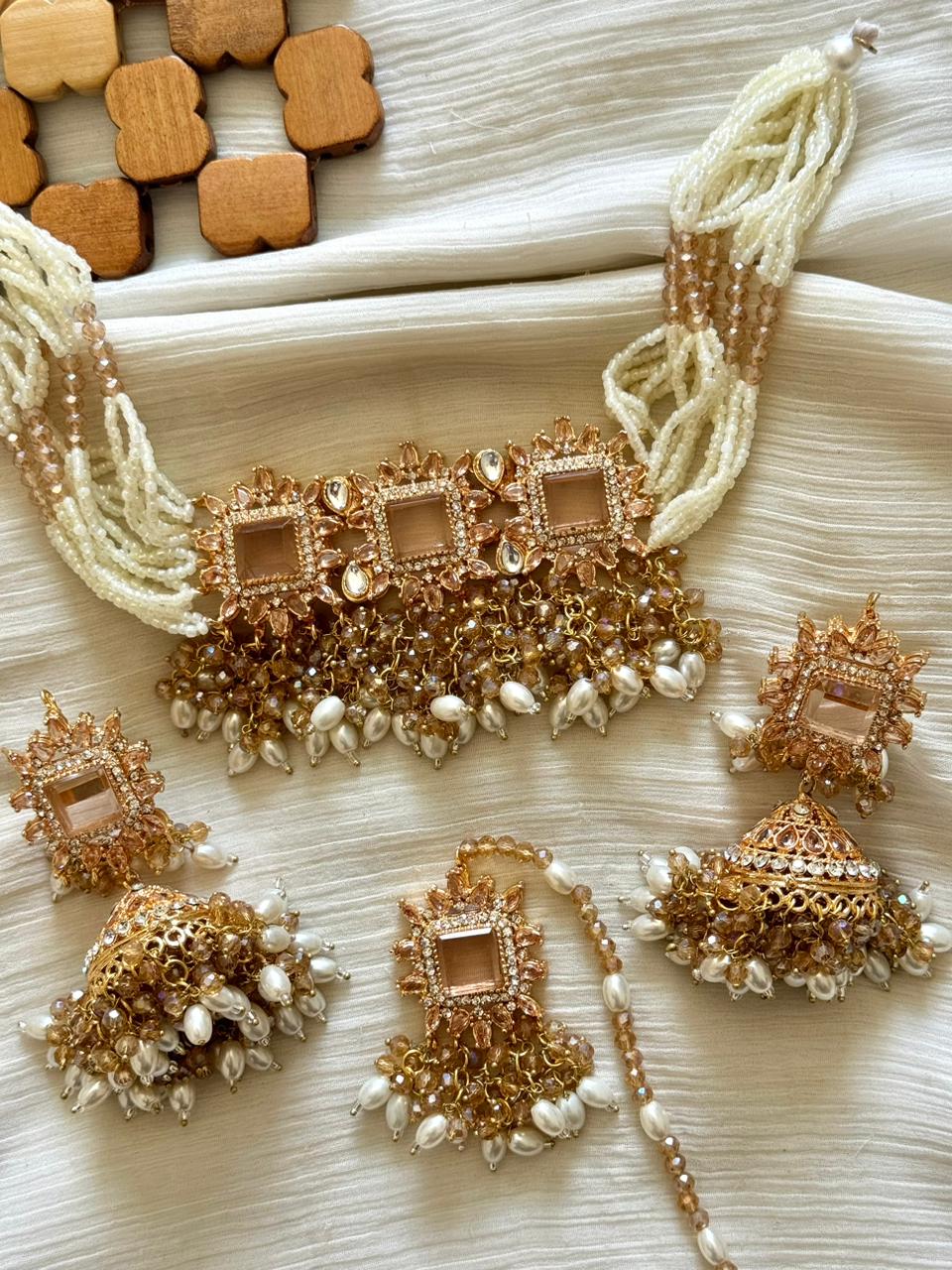 Designer Doublet Zircon Choker Sets