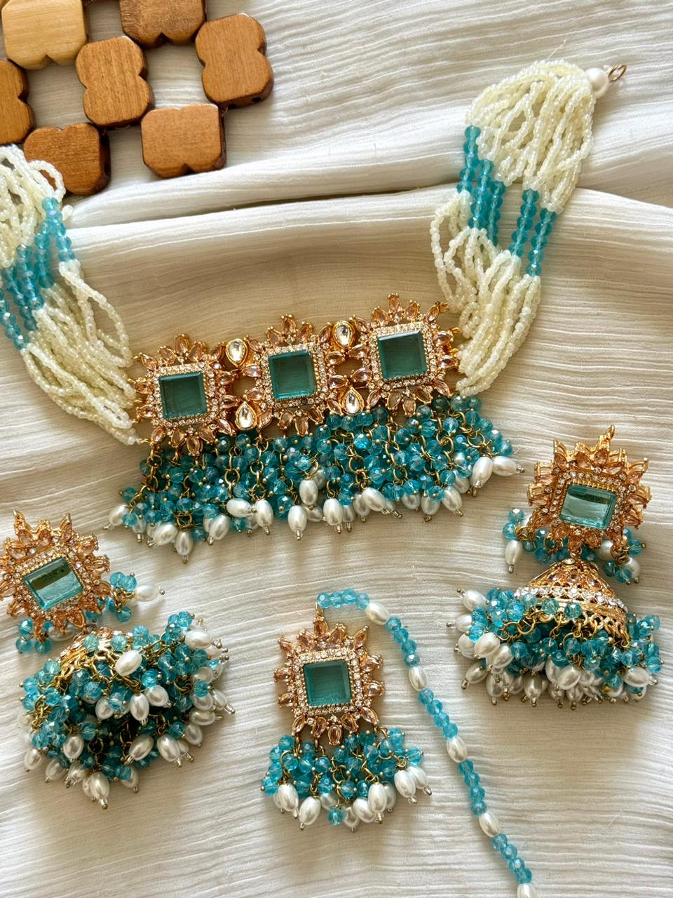 Designer Doublet Zircon Choker Sets