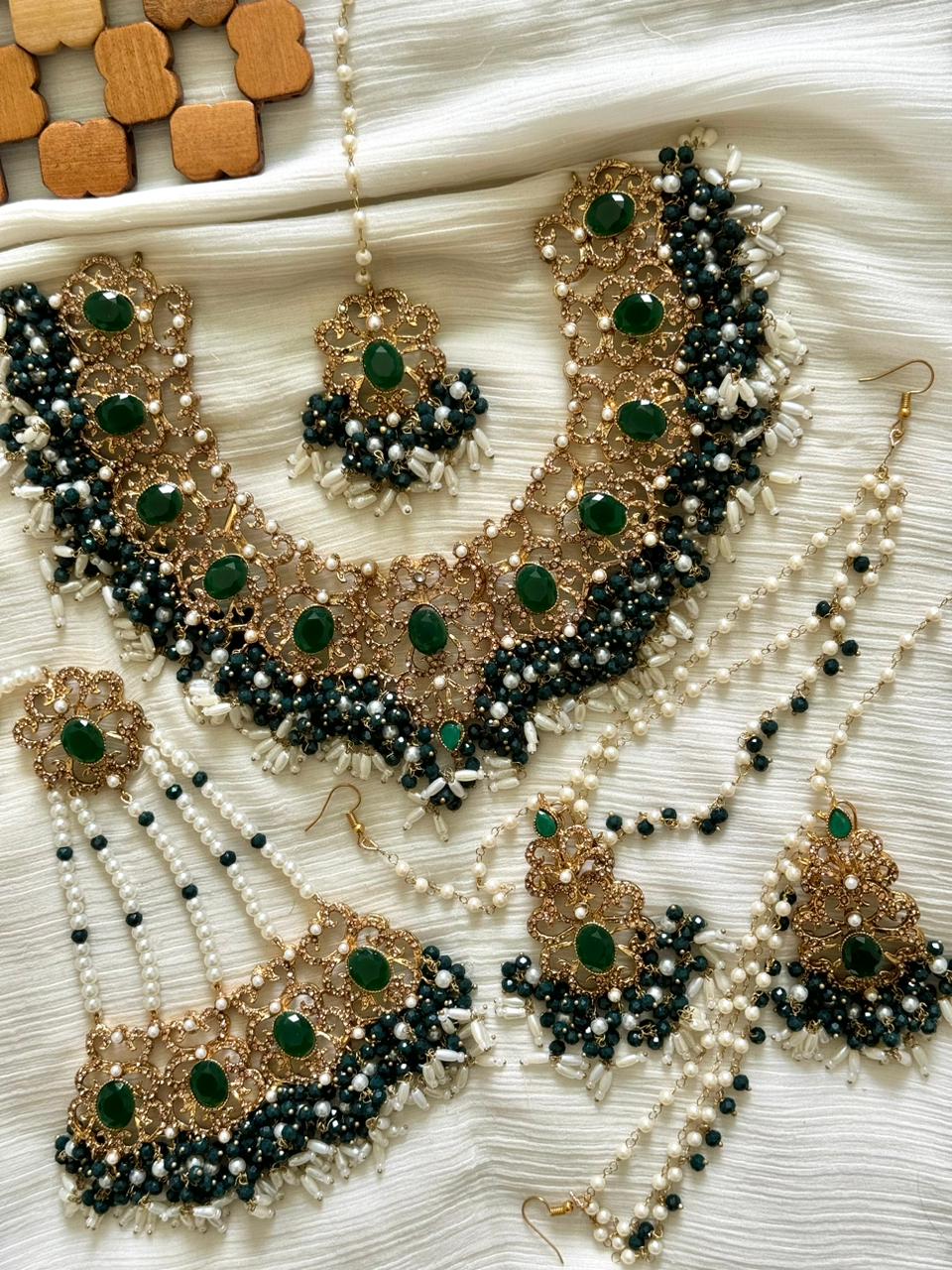 Designer Casting Zircon Bridal Set