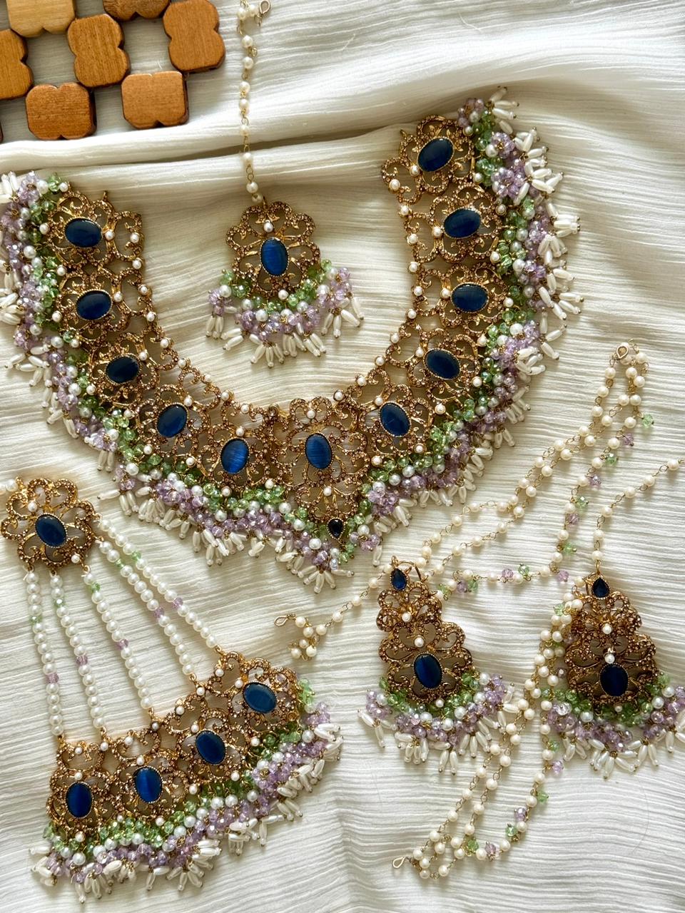 Designer Casting Zircon Bridal Set