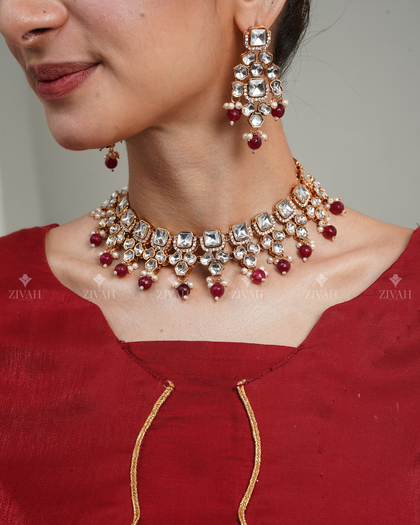 Handmade Designer Kundan Necklace Set