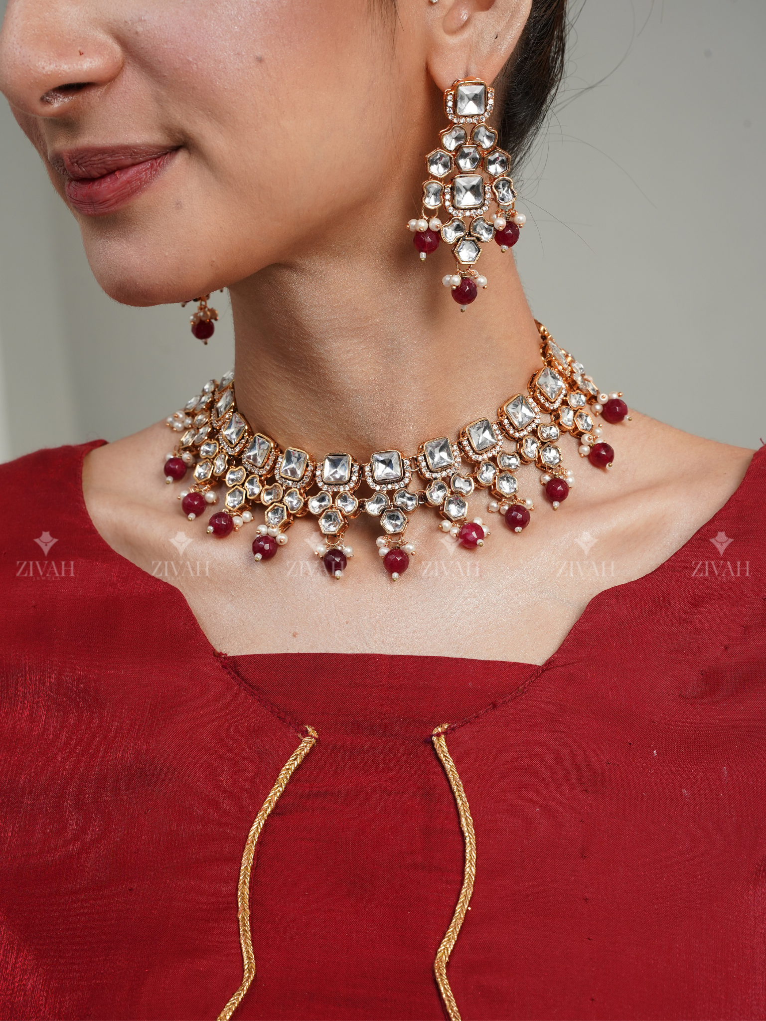 Handmade Designer Kundan Necklace Set