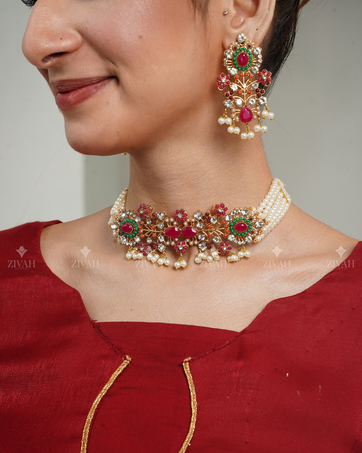 The Trendy Nauratan Choker Sets