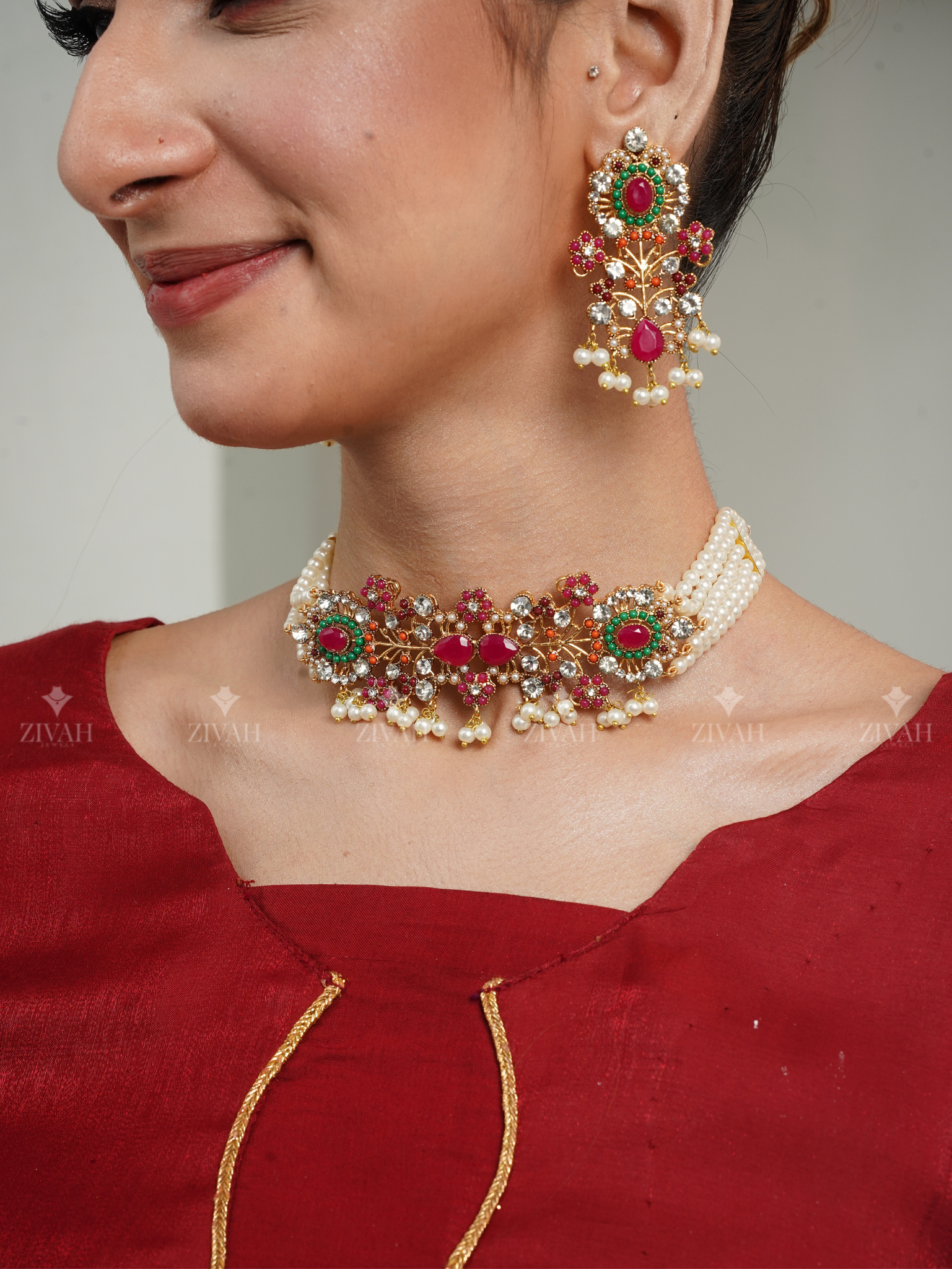 The Trendy Nauratan Choker Sets