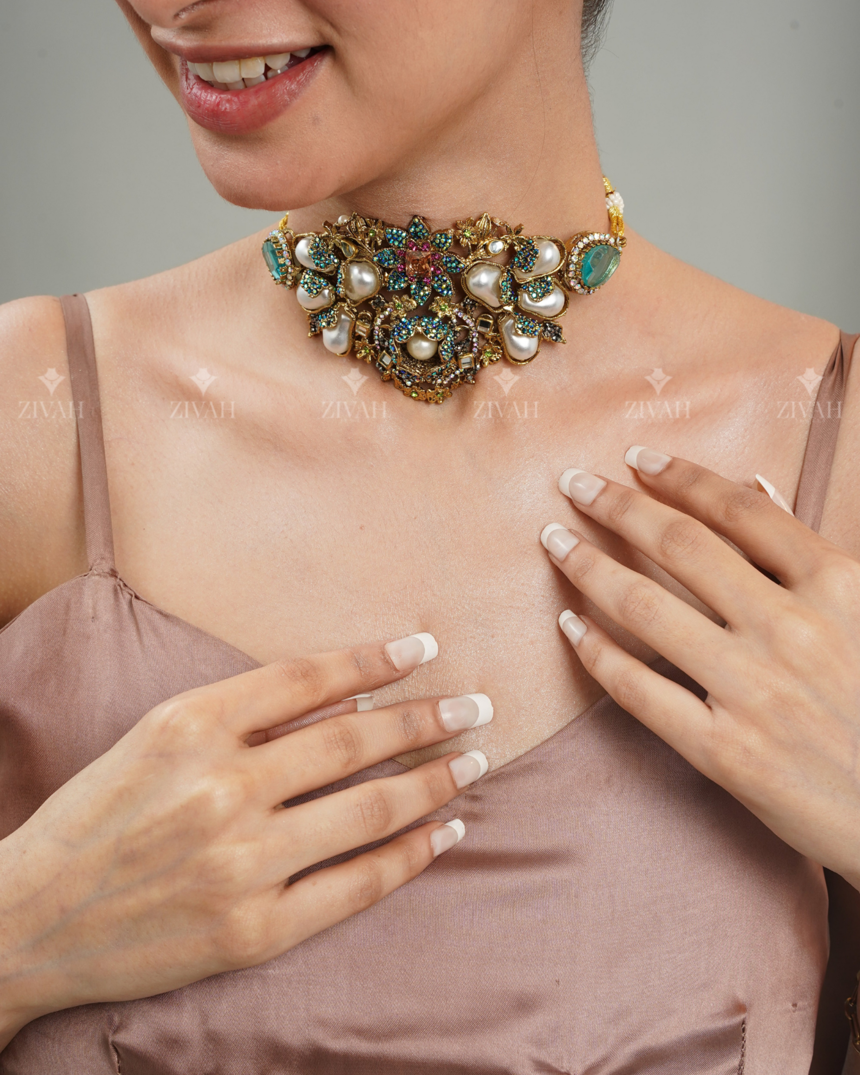 Designer Turkish Double Choker Set