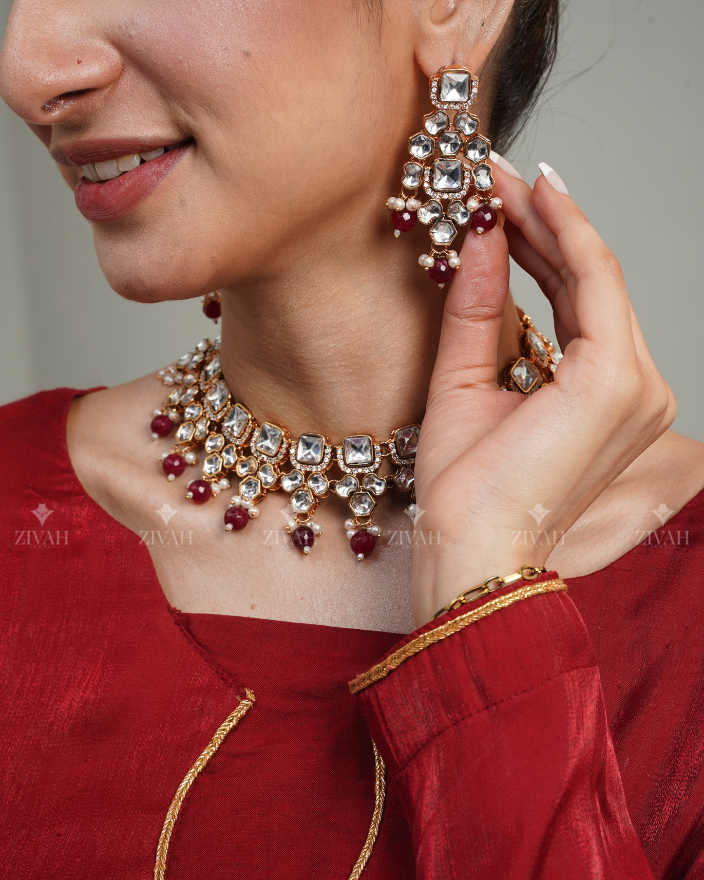 Handmade Designer Kundan Necklace Set