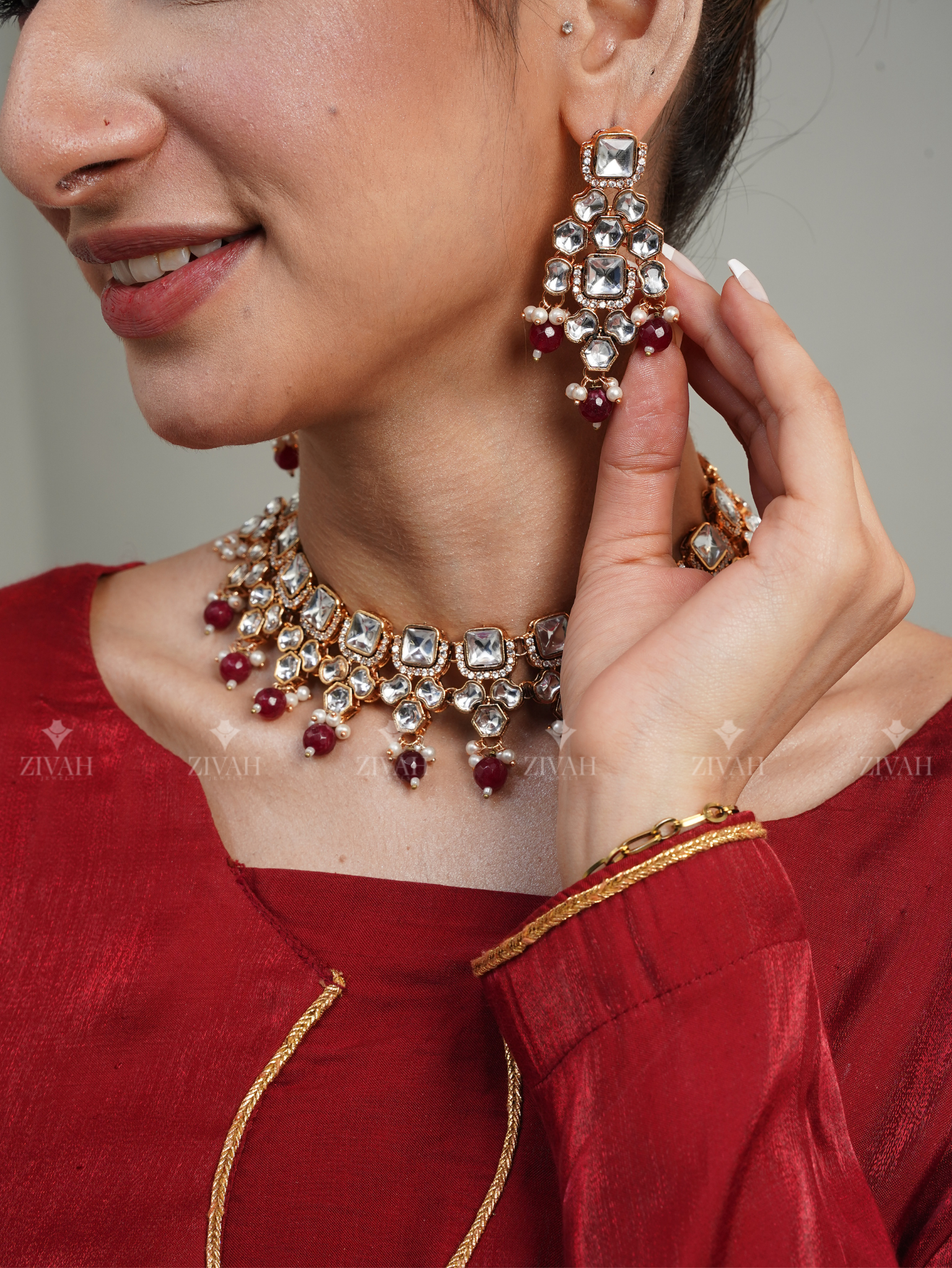 Handmade Designer Kundan Necklace Set