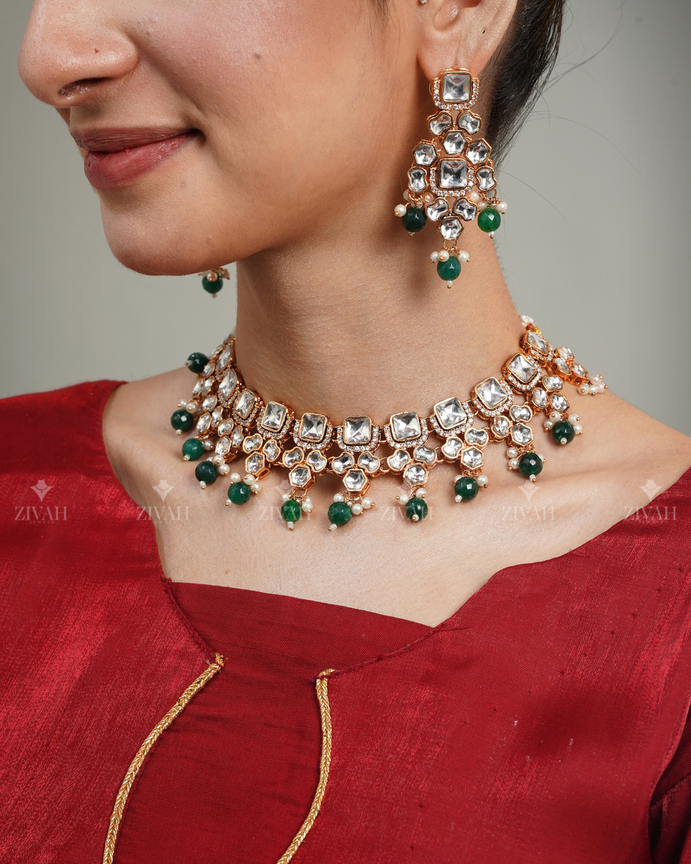 Handmade Designer Kundan Necklace Set