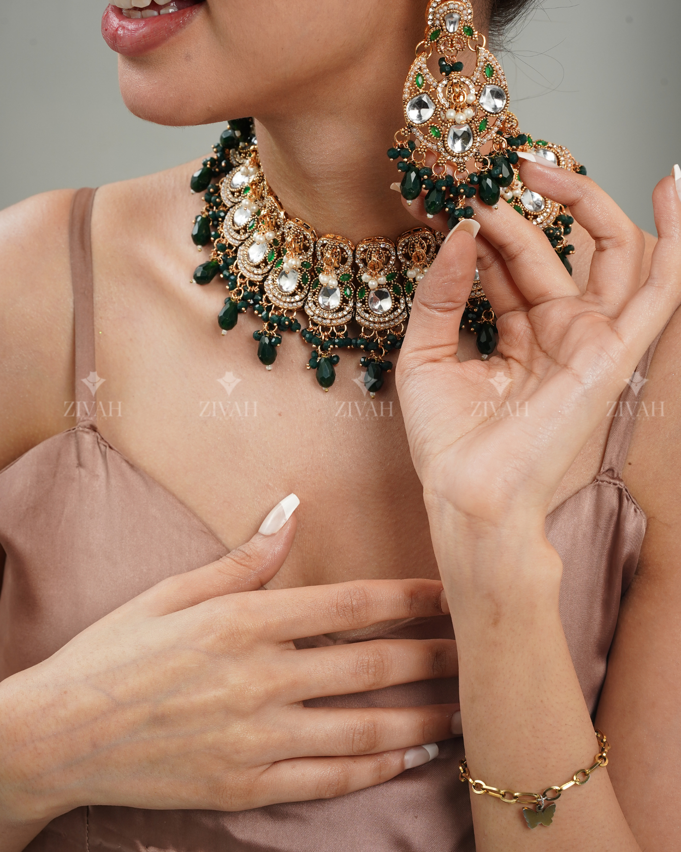 Exclusive Rajwadi Kundan Necklace Set