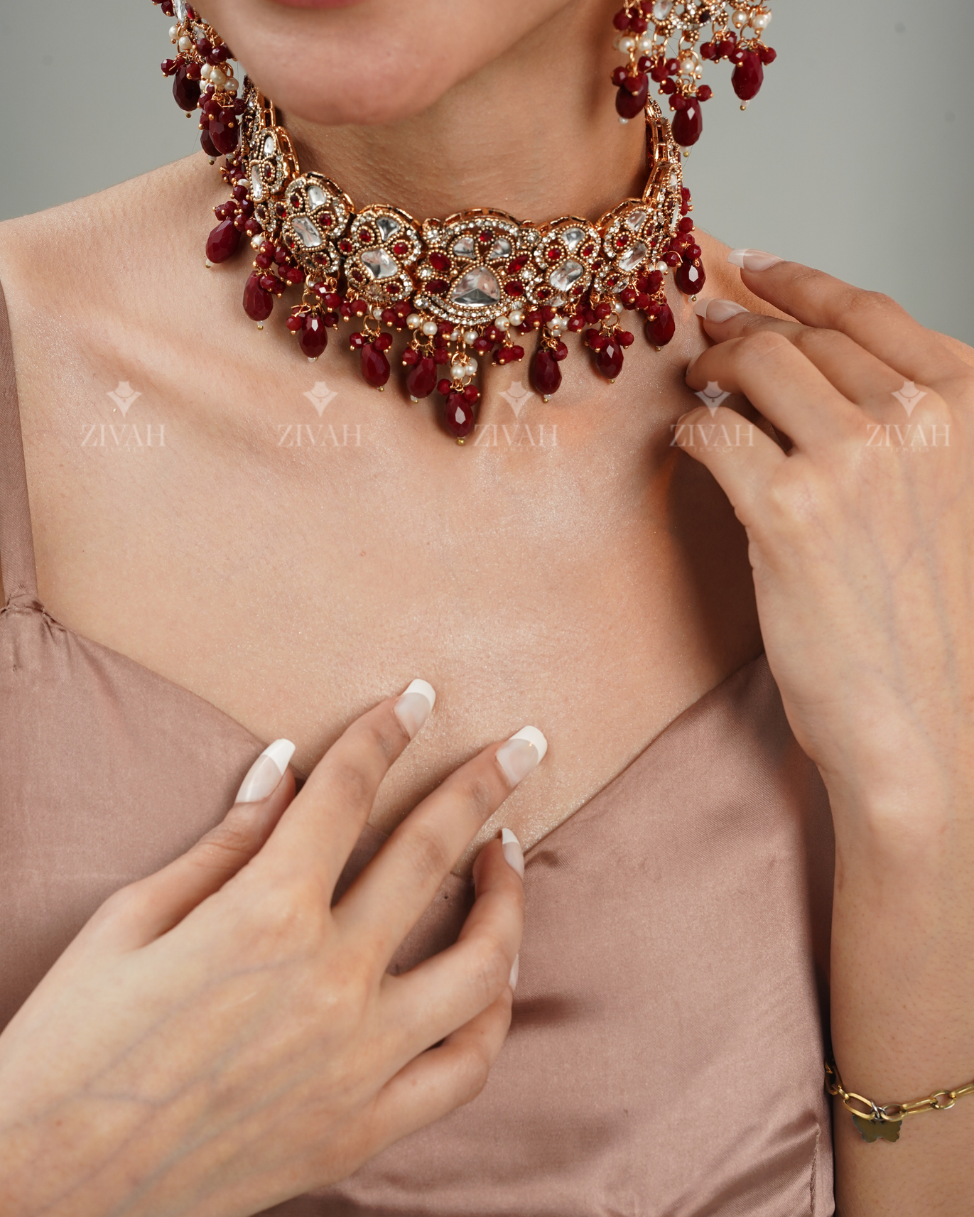 Designer Rajwadi Kundan Choker Set