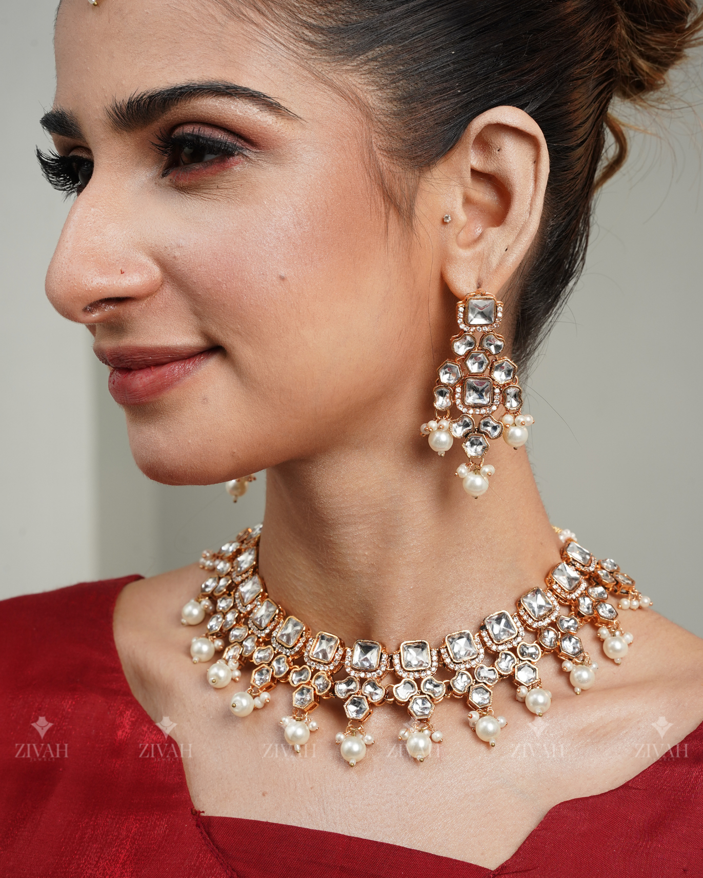 Handmade Designer Kundan Necklace Set