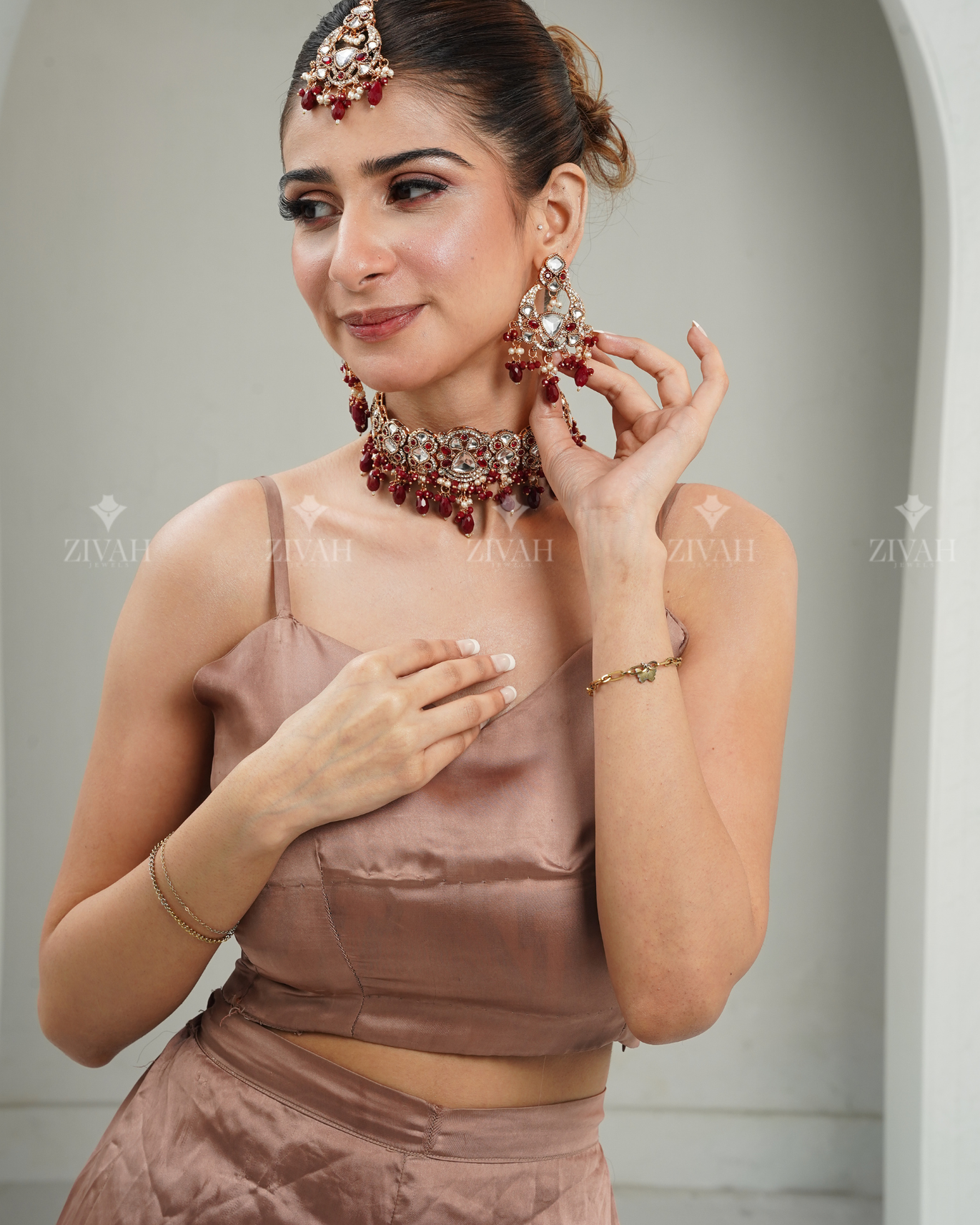 Designer Rajwadi Kundan Choker Set