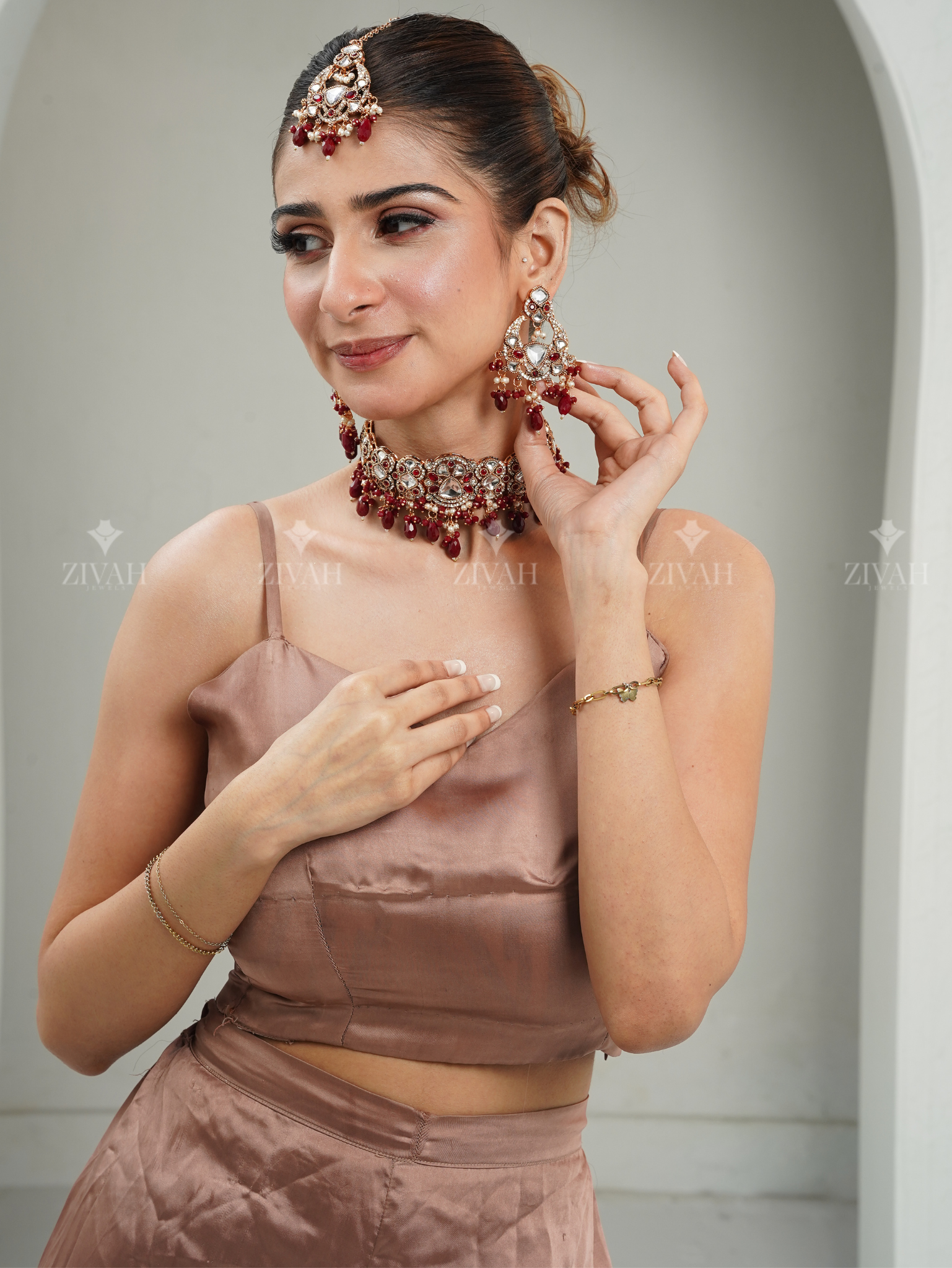 Designer Rajwadi Kundan Choker Set