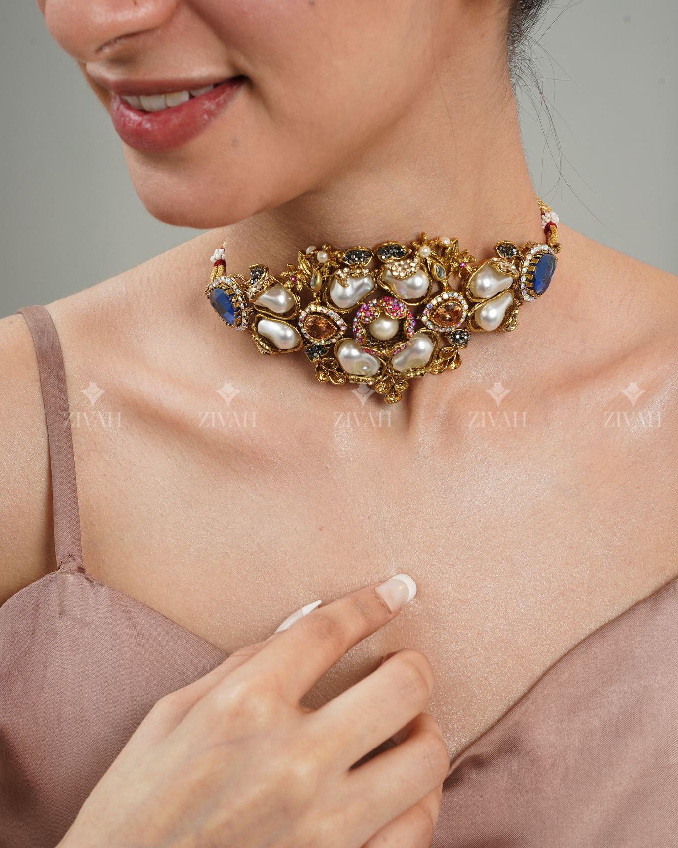 Designer Turkish Double Choker Set