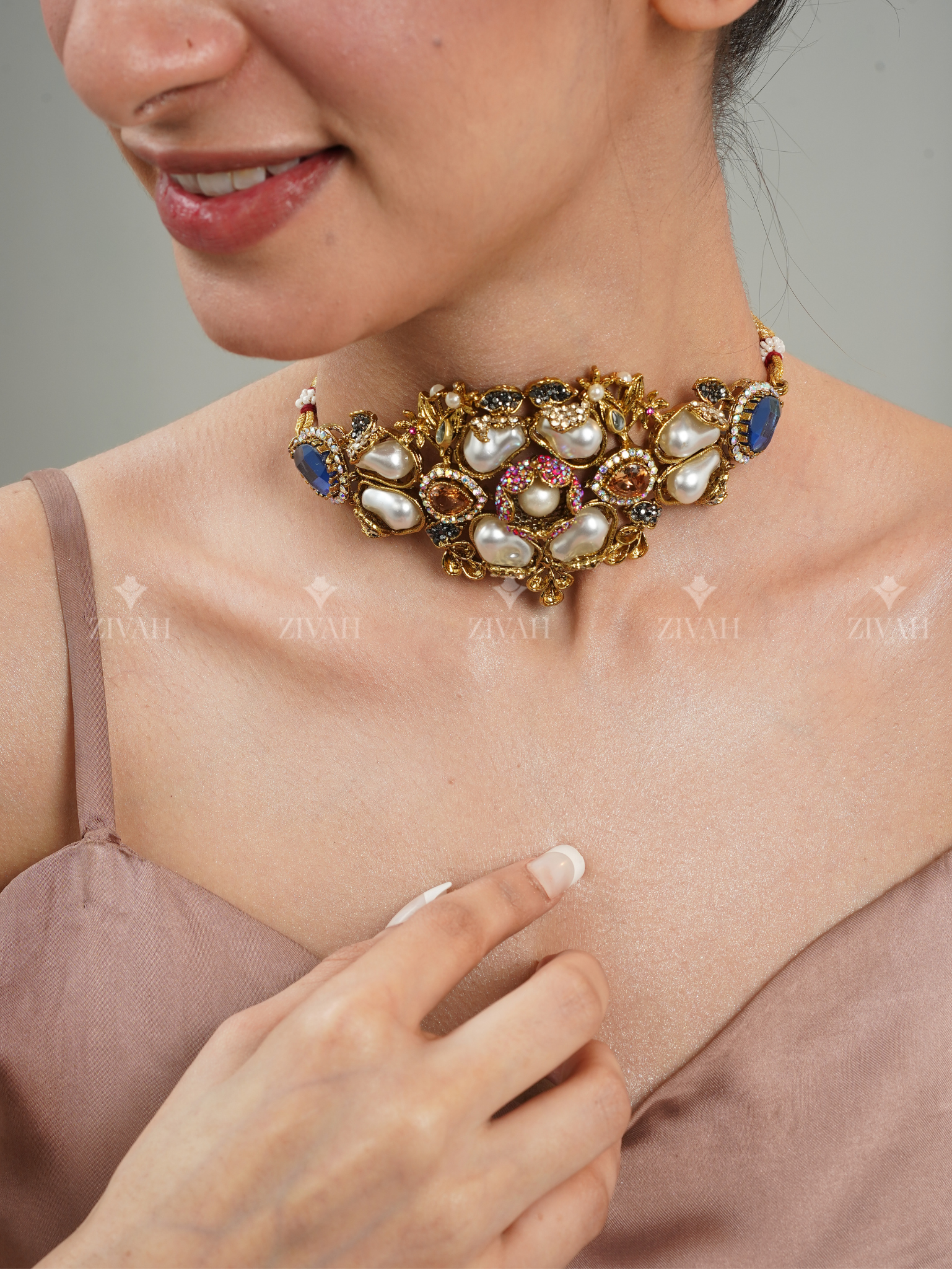 Designer Turkish Double Choker Set