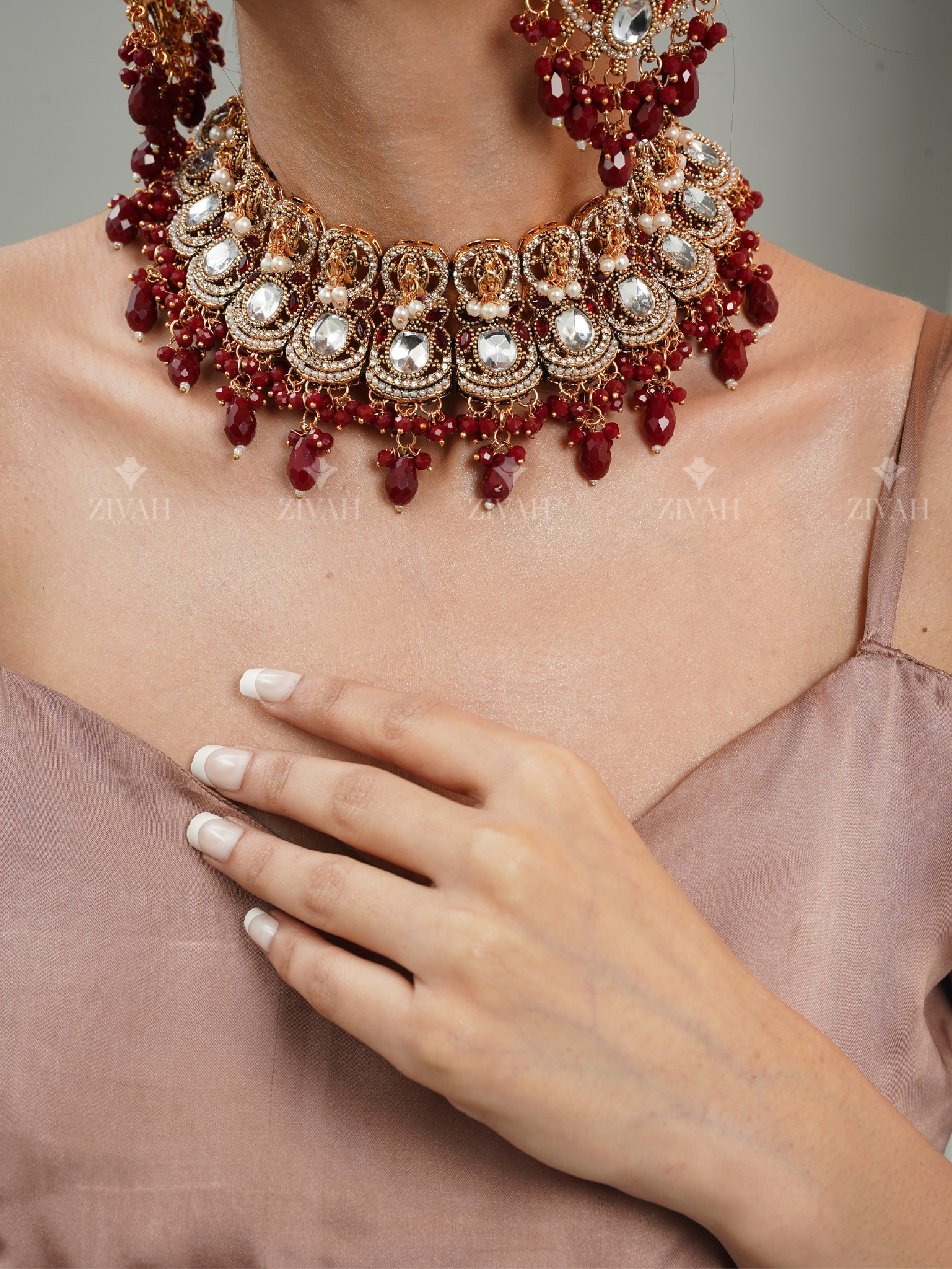 Exclusive Rajwadi Kundan Necklace Set