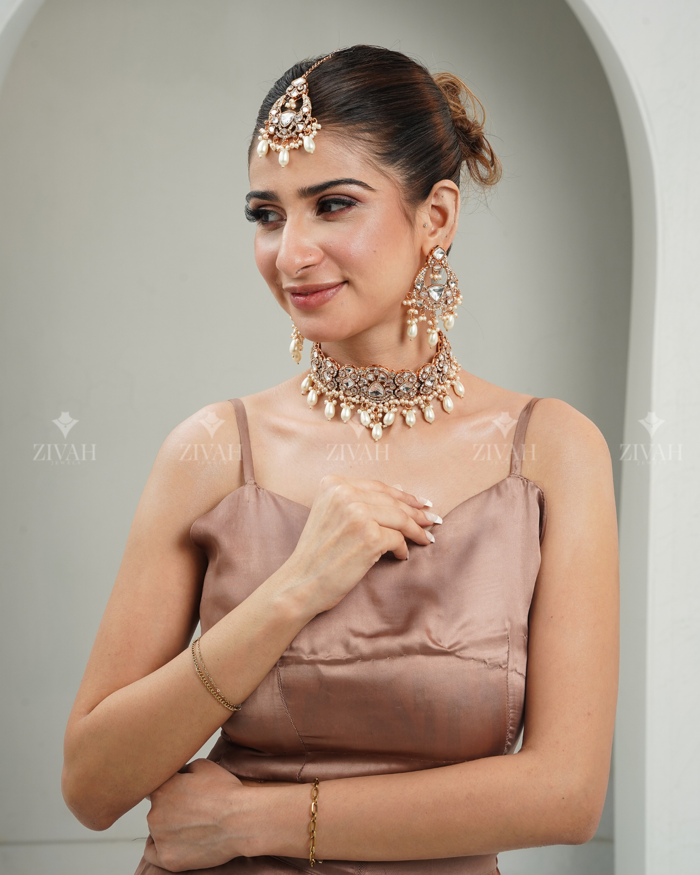 Designer Rajwadi Kundan Choker Set
