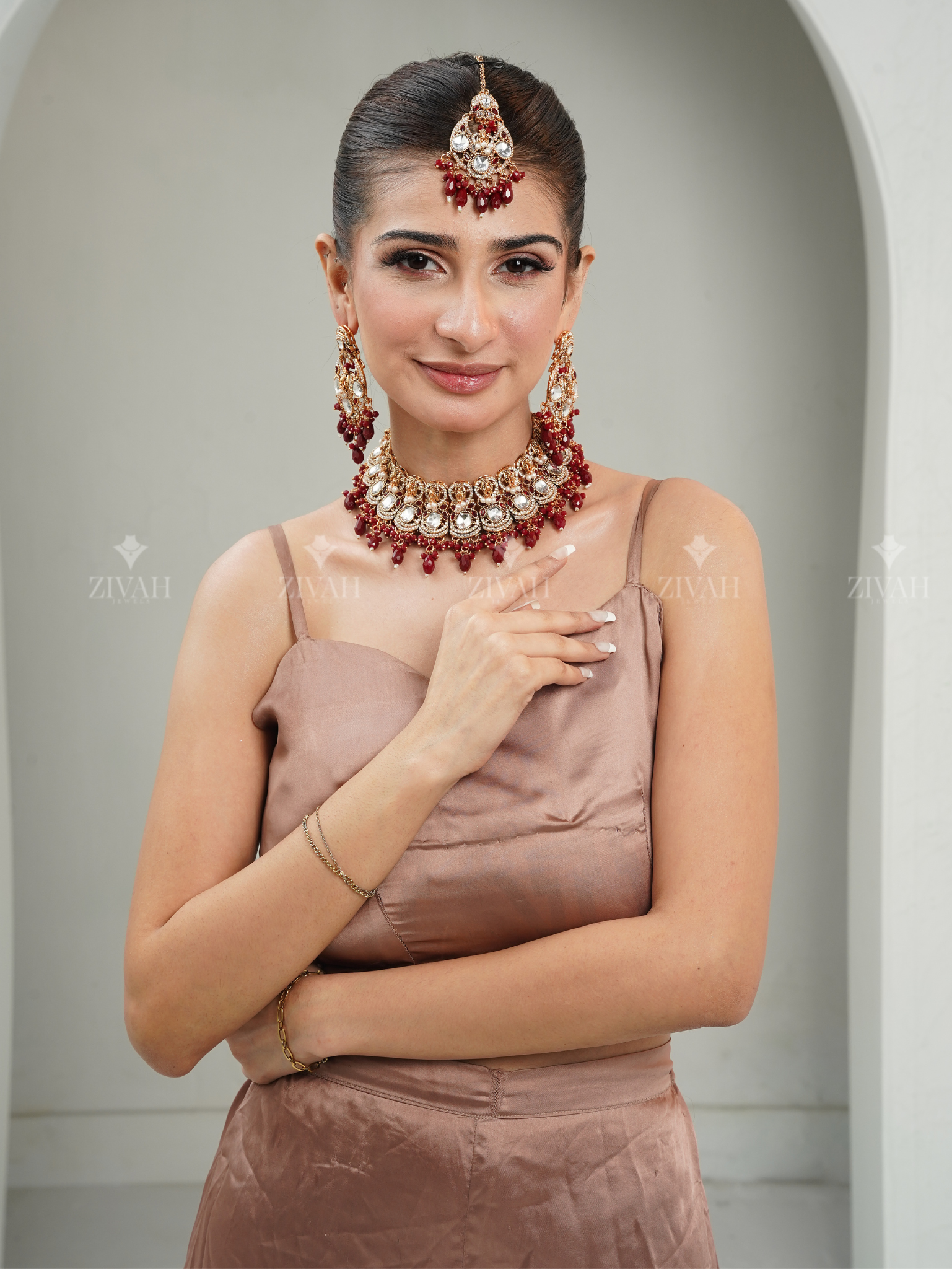 Exclusive Rajwadi Kundan Necklace Set