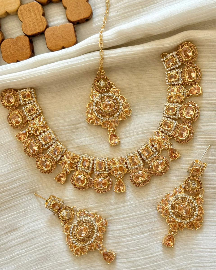 Elegant Style Zircon Necklace Sets