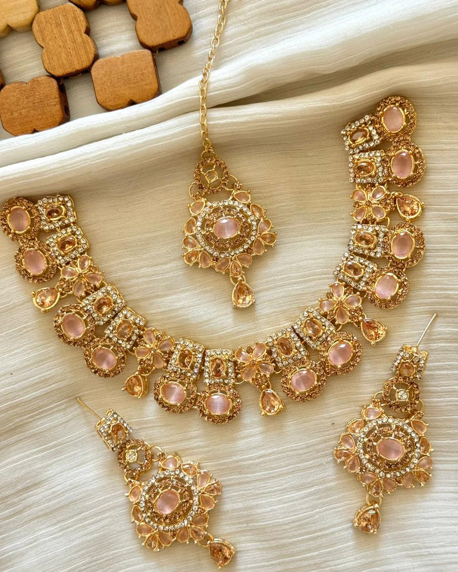 Elegant Style Zircon Necklace Sets