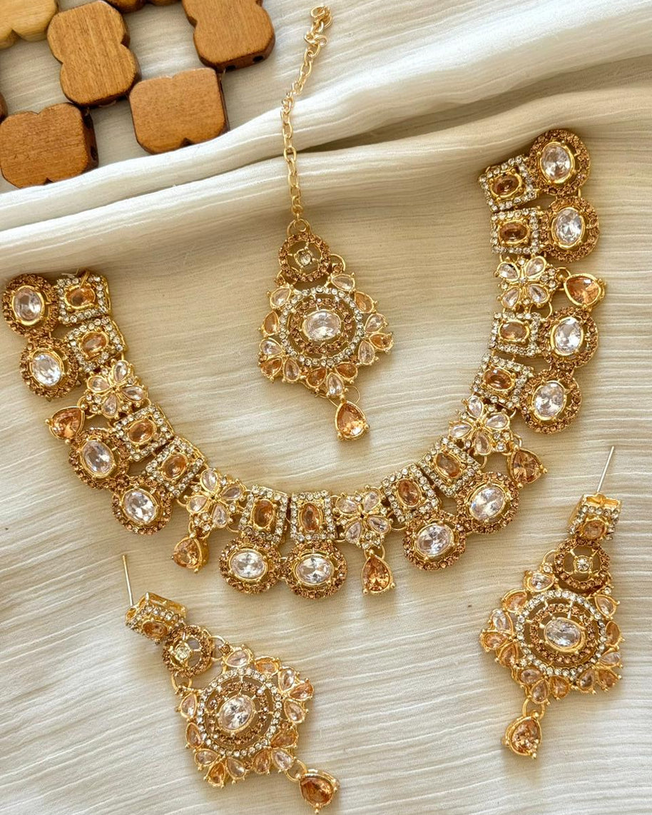 Elegant Style Zircon Necklace Sets