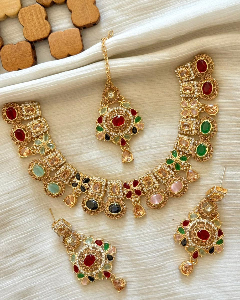 Elegant Style Zircon Necklace Sets