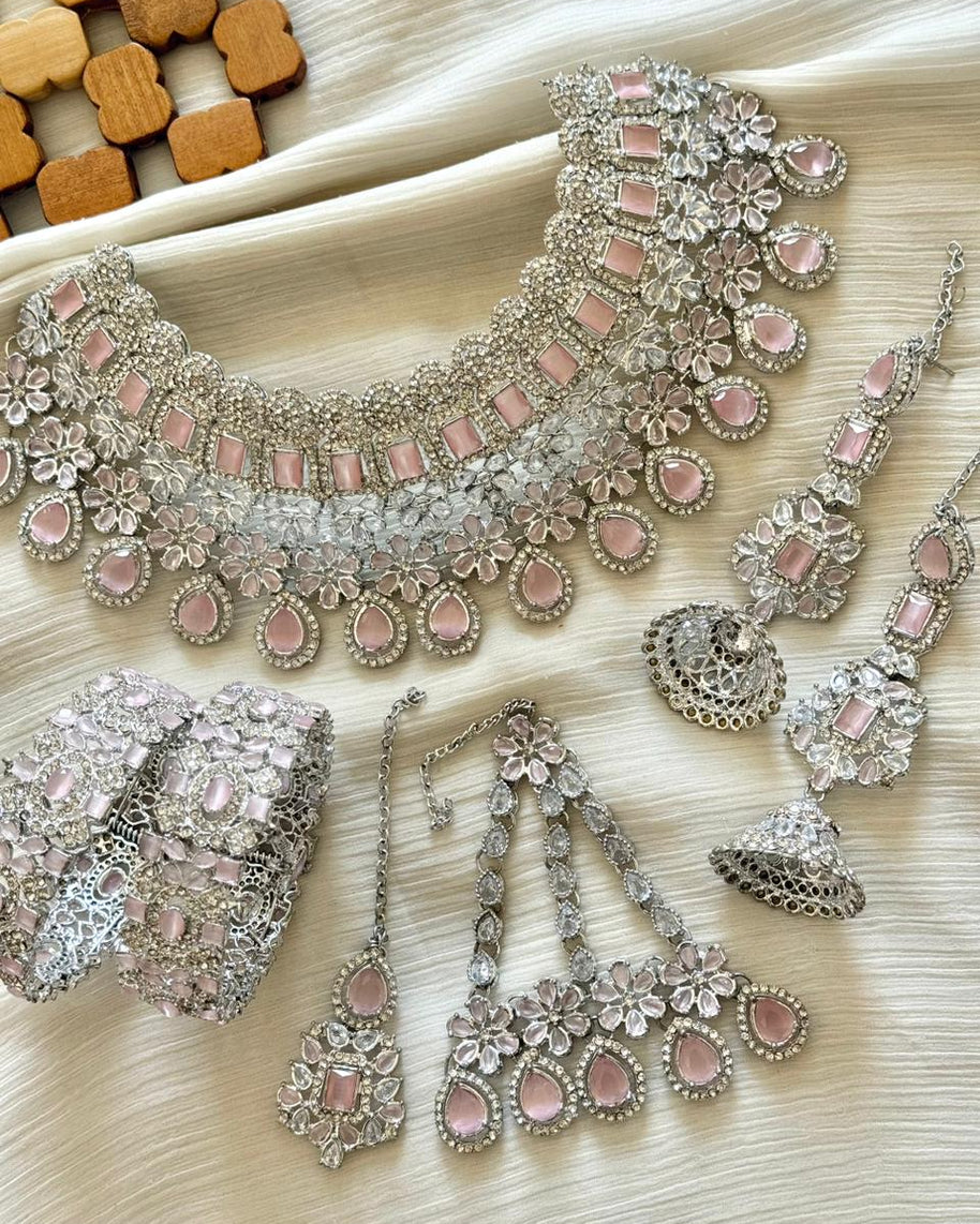 Zircon Bridal Sets With Openable Standard Size Bangles