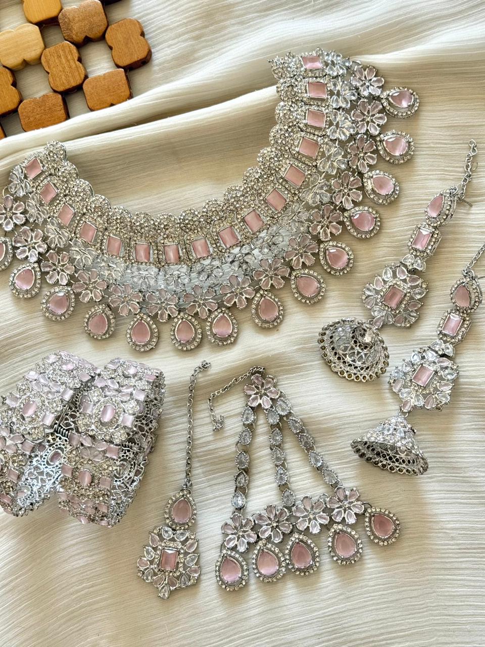 Zircon Bridal Sets With Openable Standard Size Bangles