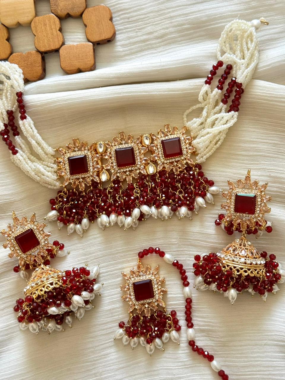 Designer Doublet Zircon Choker Sets