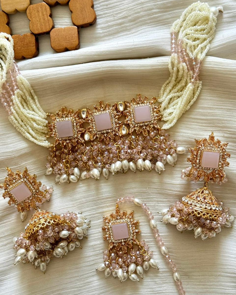 Designer Doublet Zircon Choker Sets