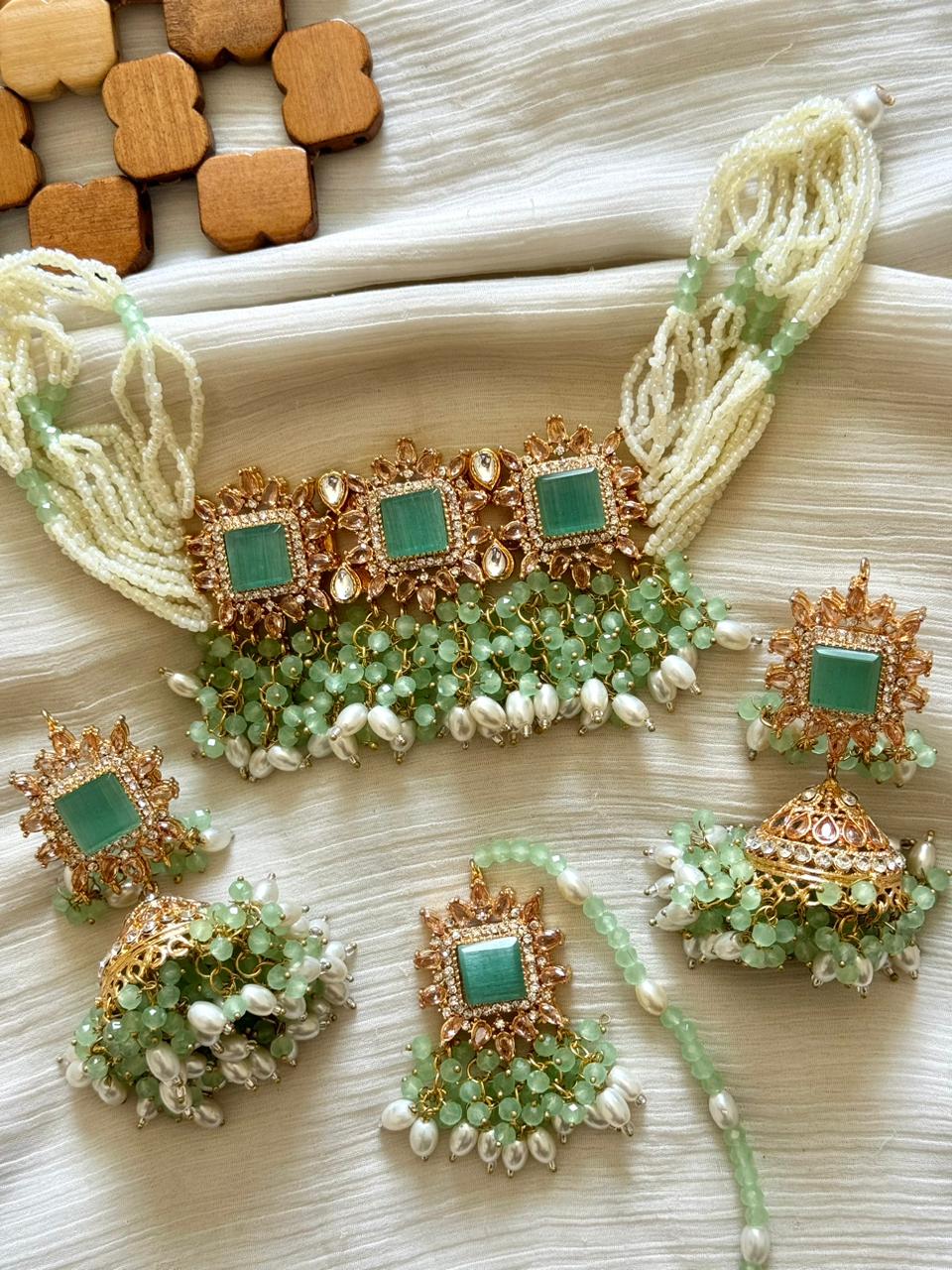 Designer Doublet Zircon Choker Sets