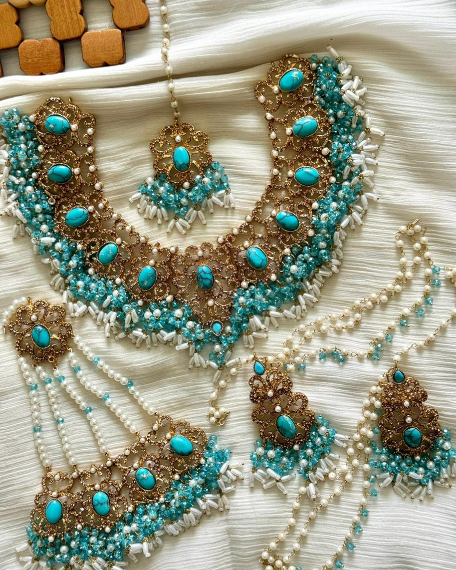 Designer Casting Zircon Bridal Set