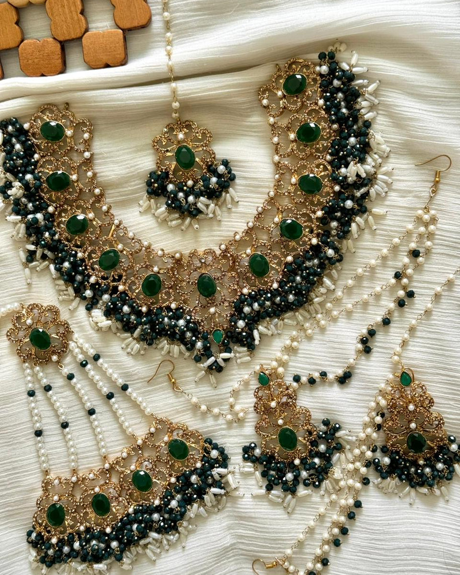 Designer Casting Zircon Bridal Set