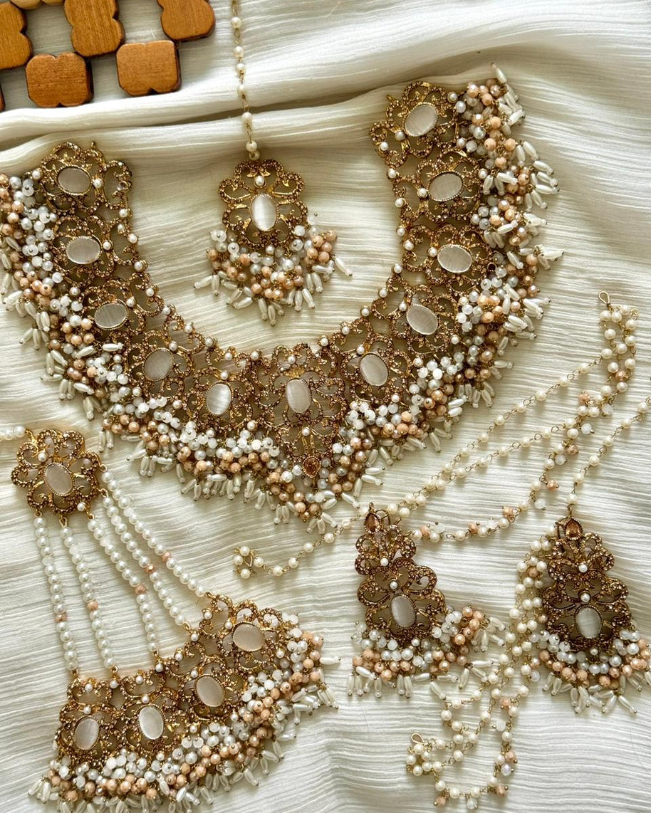 Designer Casting Zircon Bridal Set