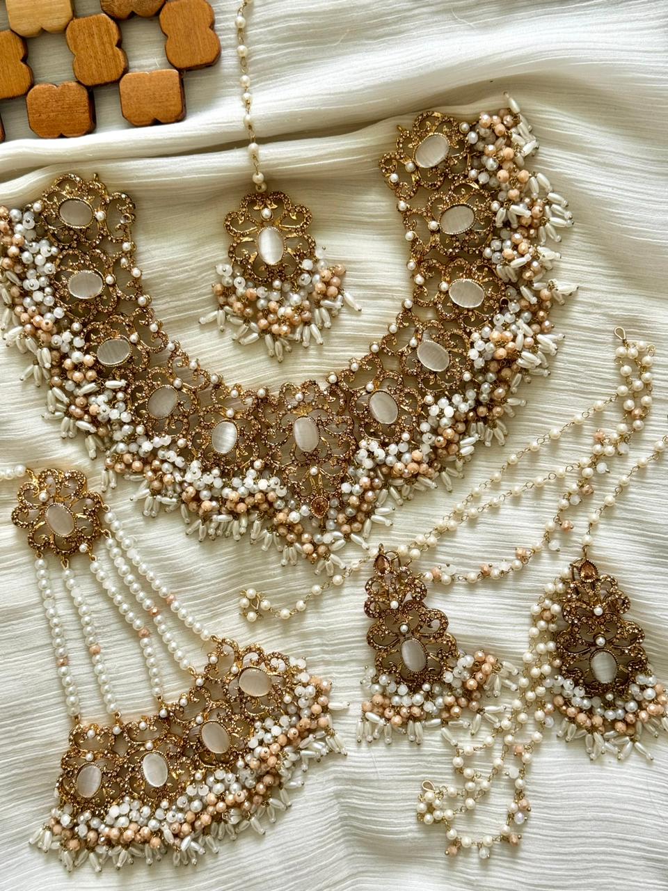 Designer Casting Zircon Bridal Set