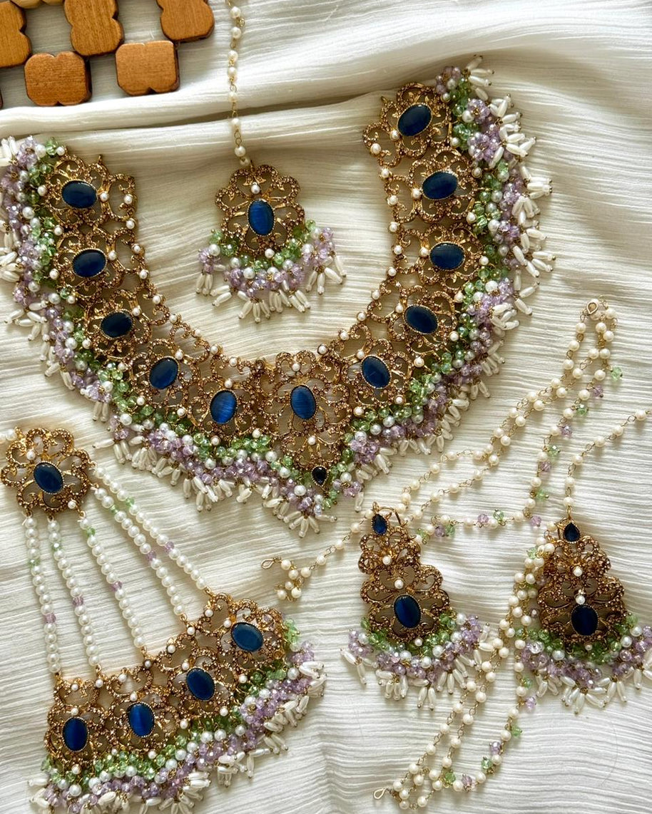 Designer Casting Zircon Bridal Set