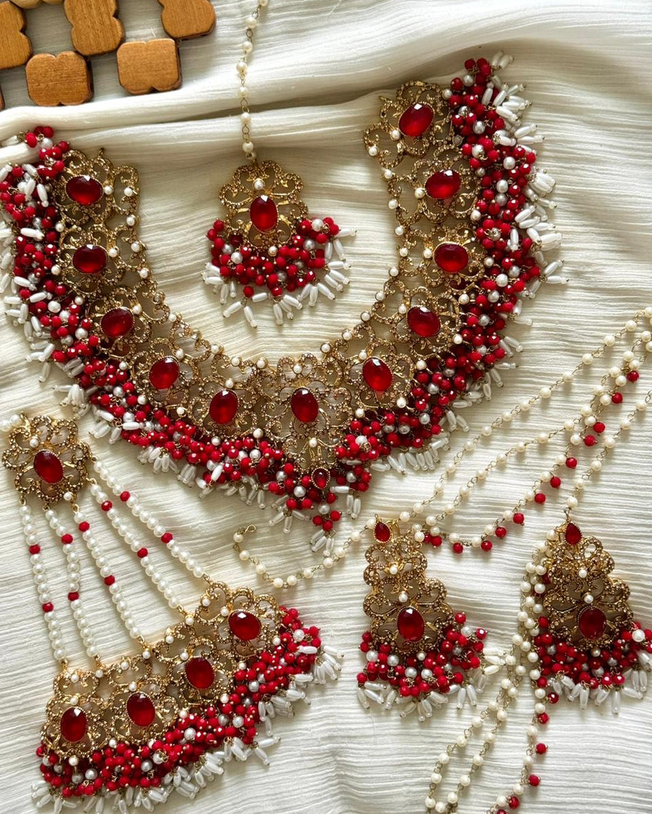 Designer Casting Zircon Bridal Set