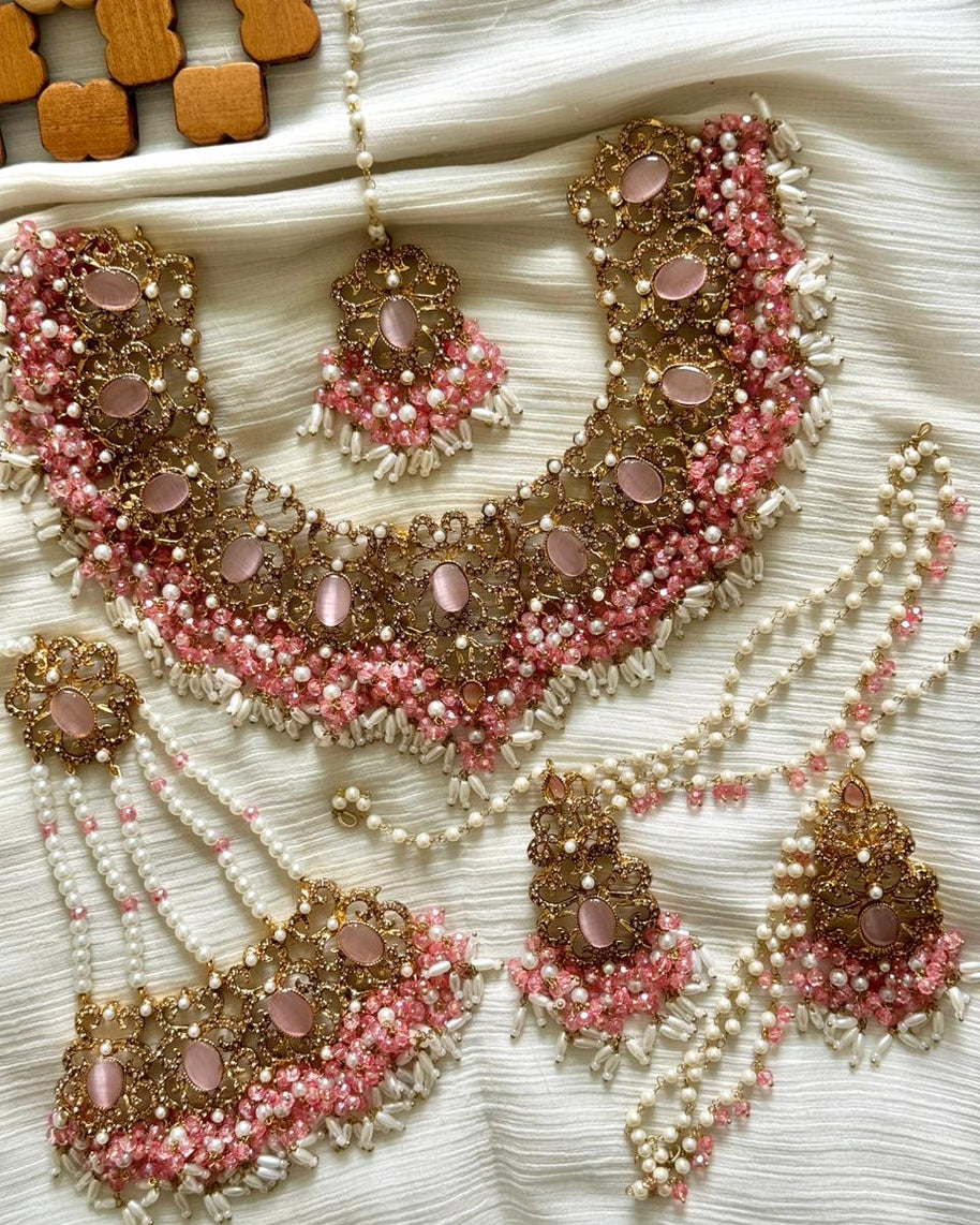 Designer Casting Zircon Bridal Set