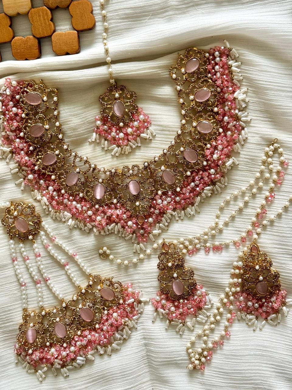 Designer Casting Zircon Bridal Set