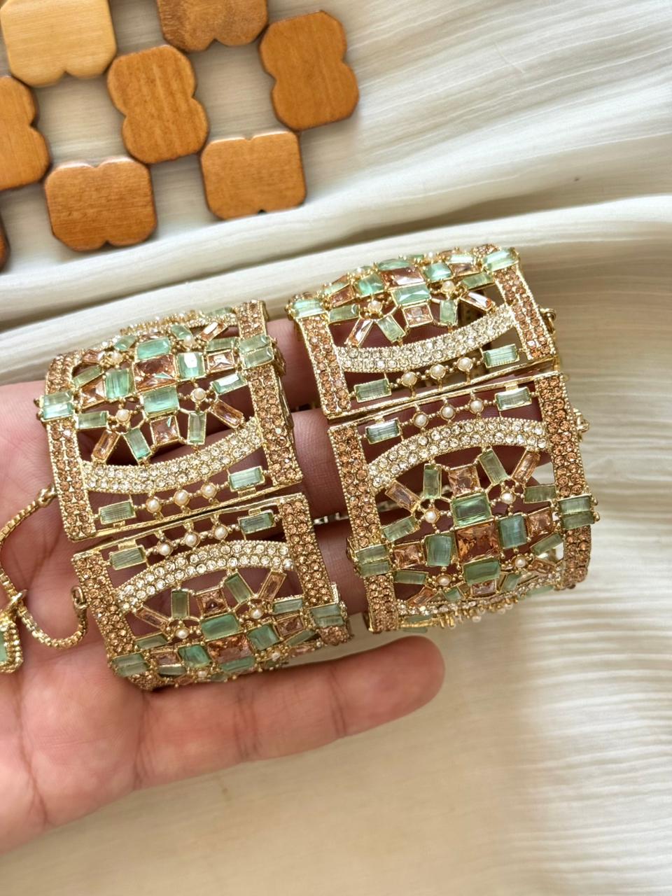 Colourful Zircon Openable Standard Size Bangles