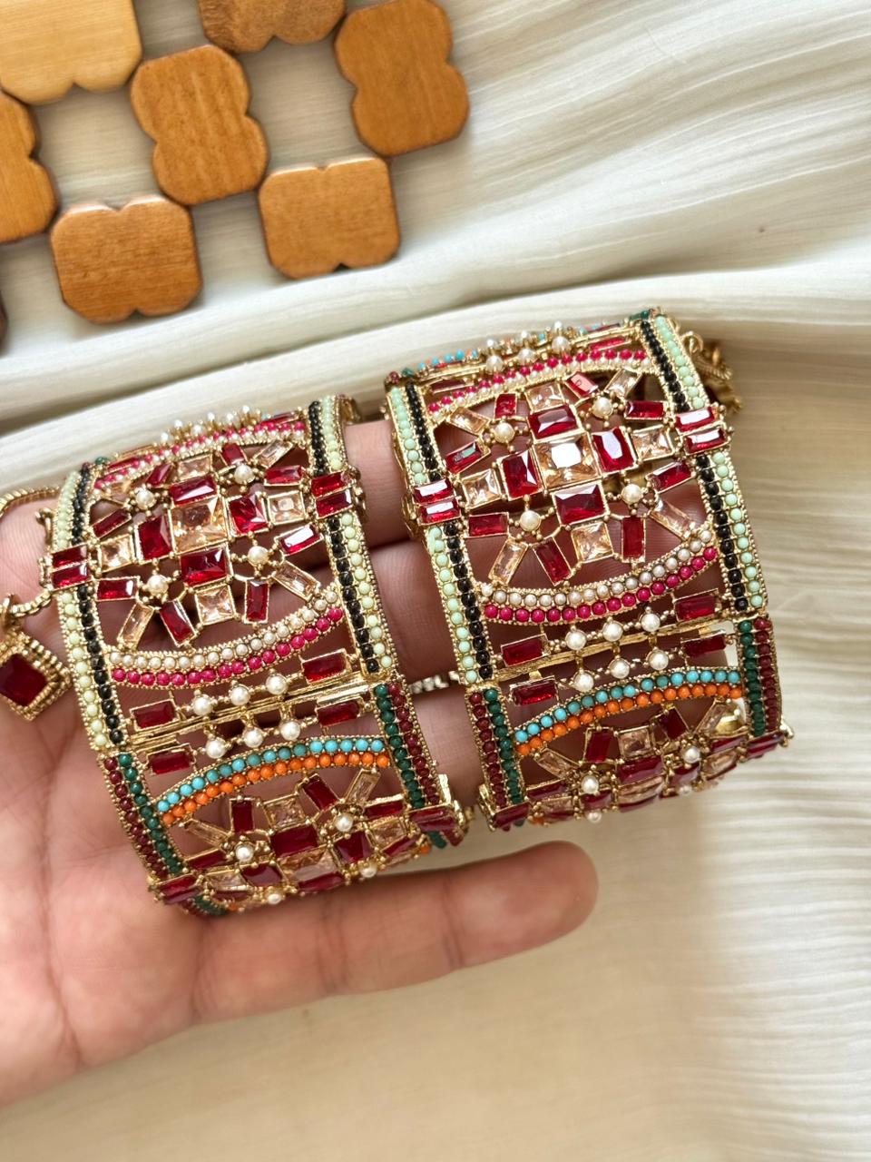 Colourful Zircon Openable Standard Size Bangles