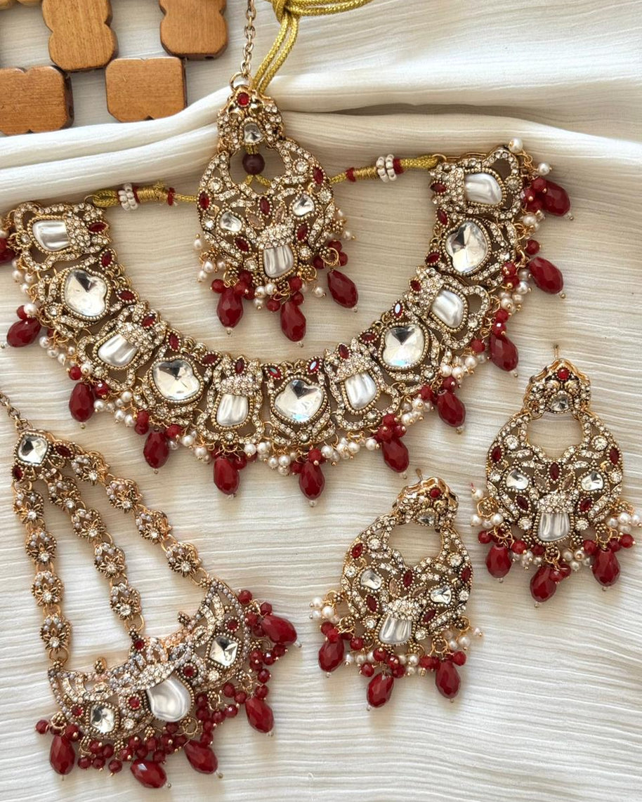 Pure Gulnaar Pearl Kundan Set