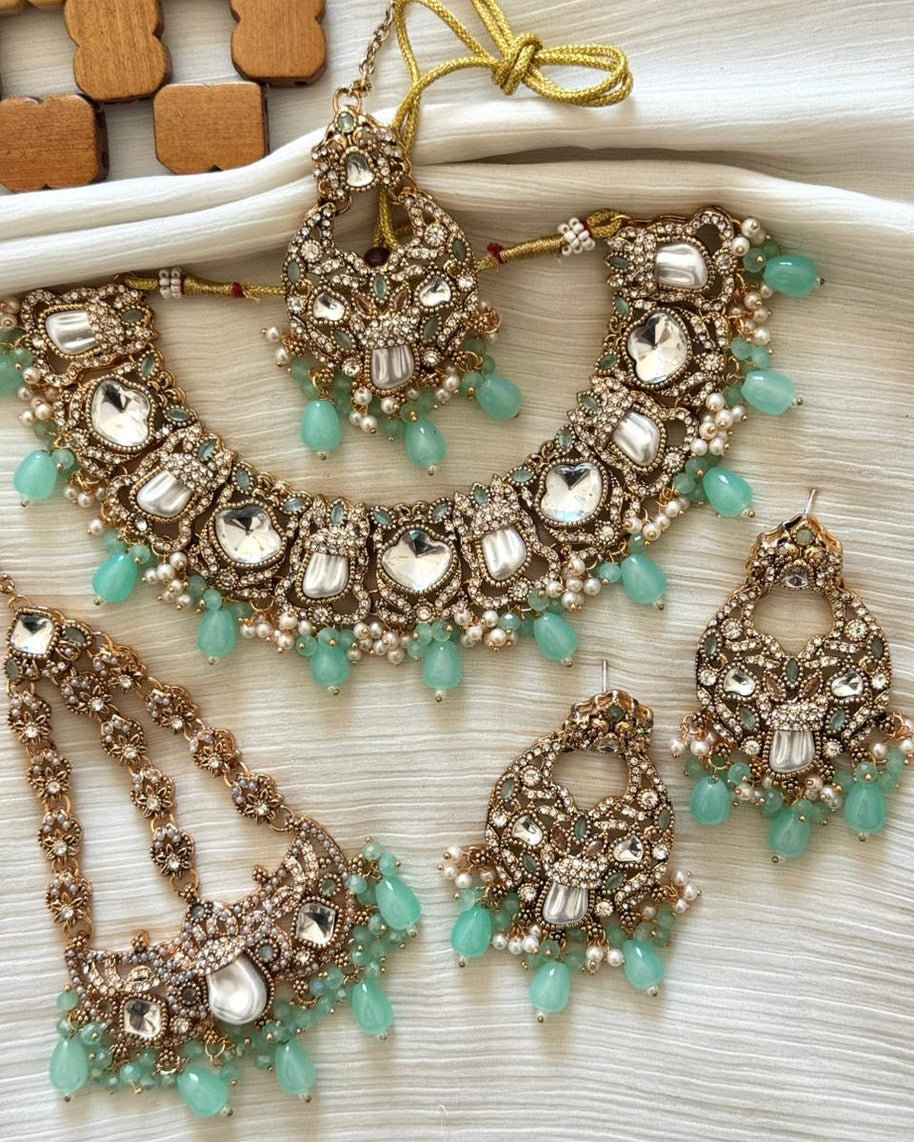 Pure Gulnaar Pearl Kundan Set
